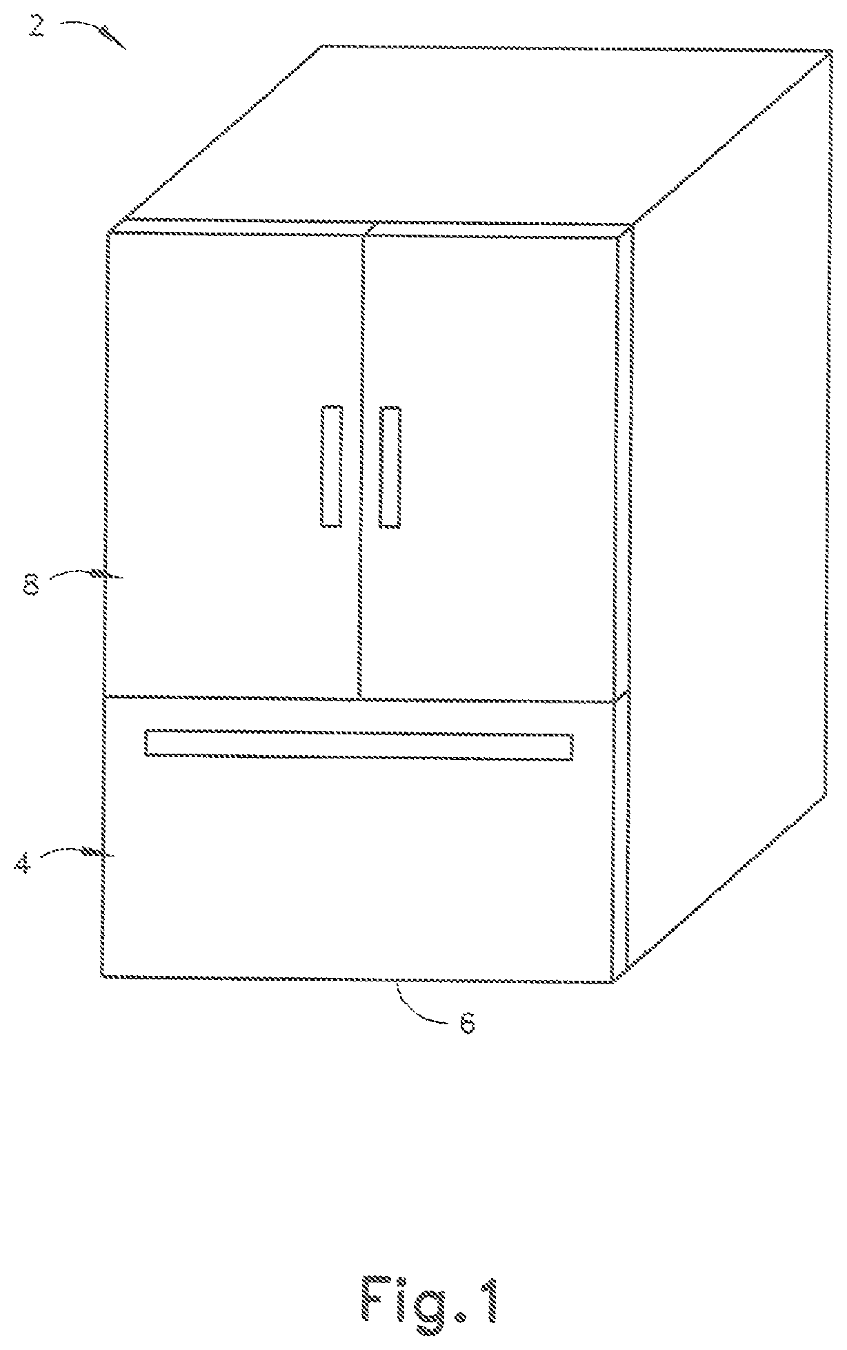 Patent US11781797 — Refrigerator air duct — Figure 1