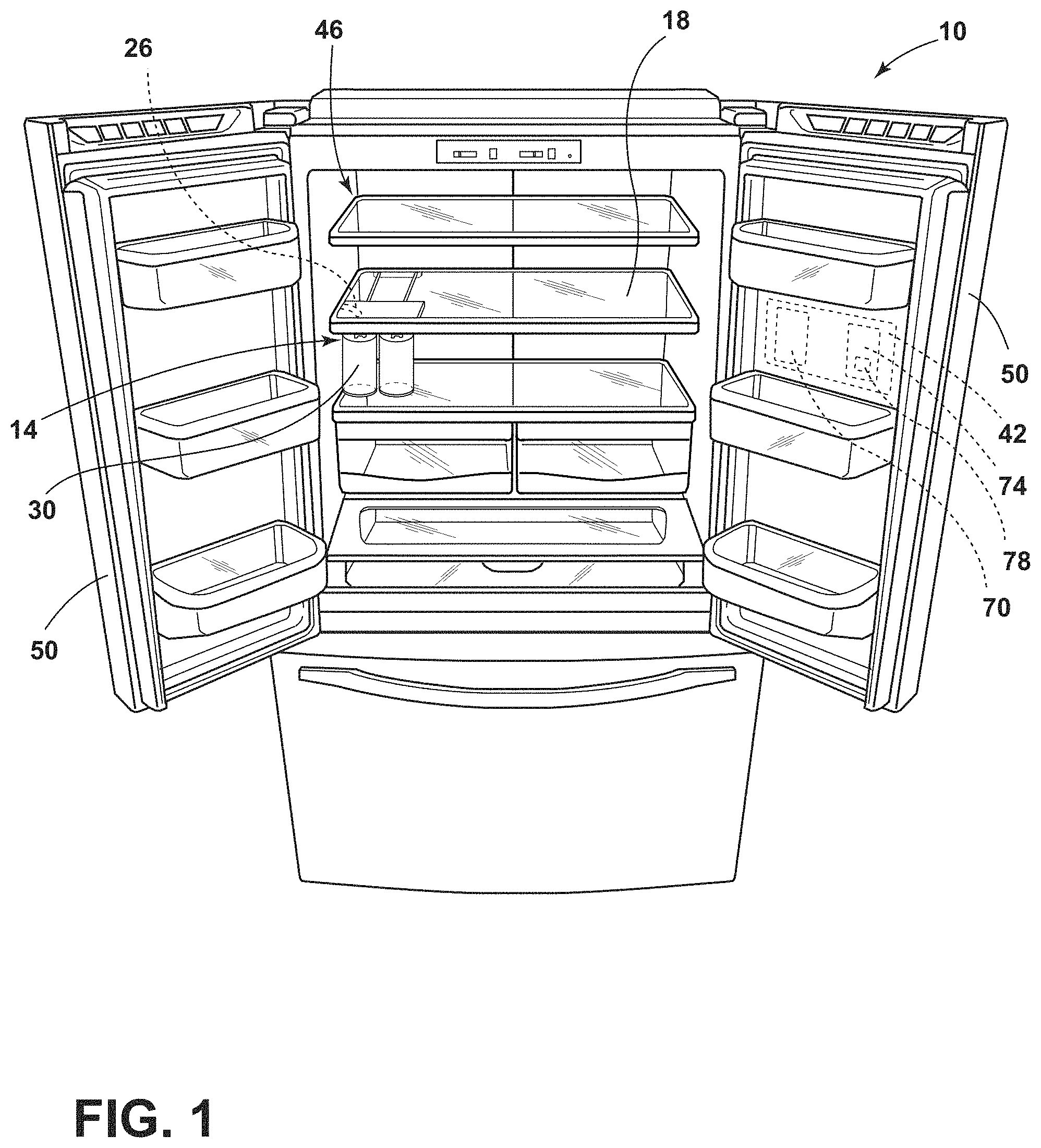 Patent US11781805 — Water dispensing system — Figure 1