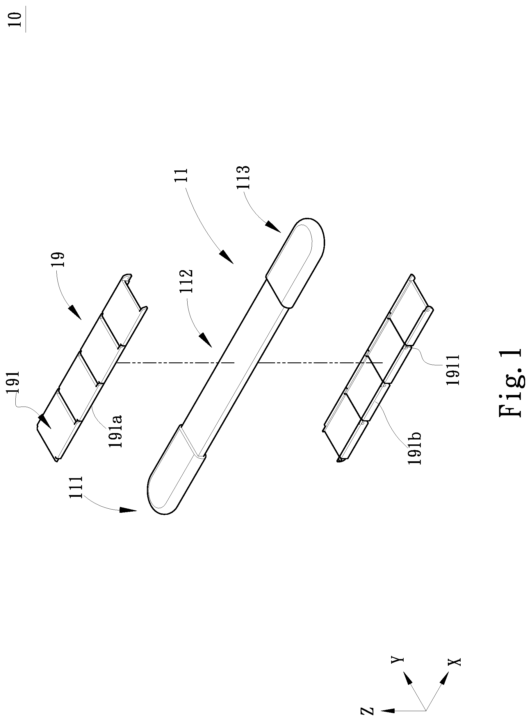 Patent US11781816 — Hetero-material floating heat pipe structure — Figure 1