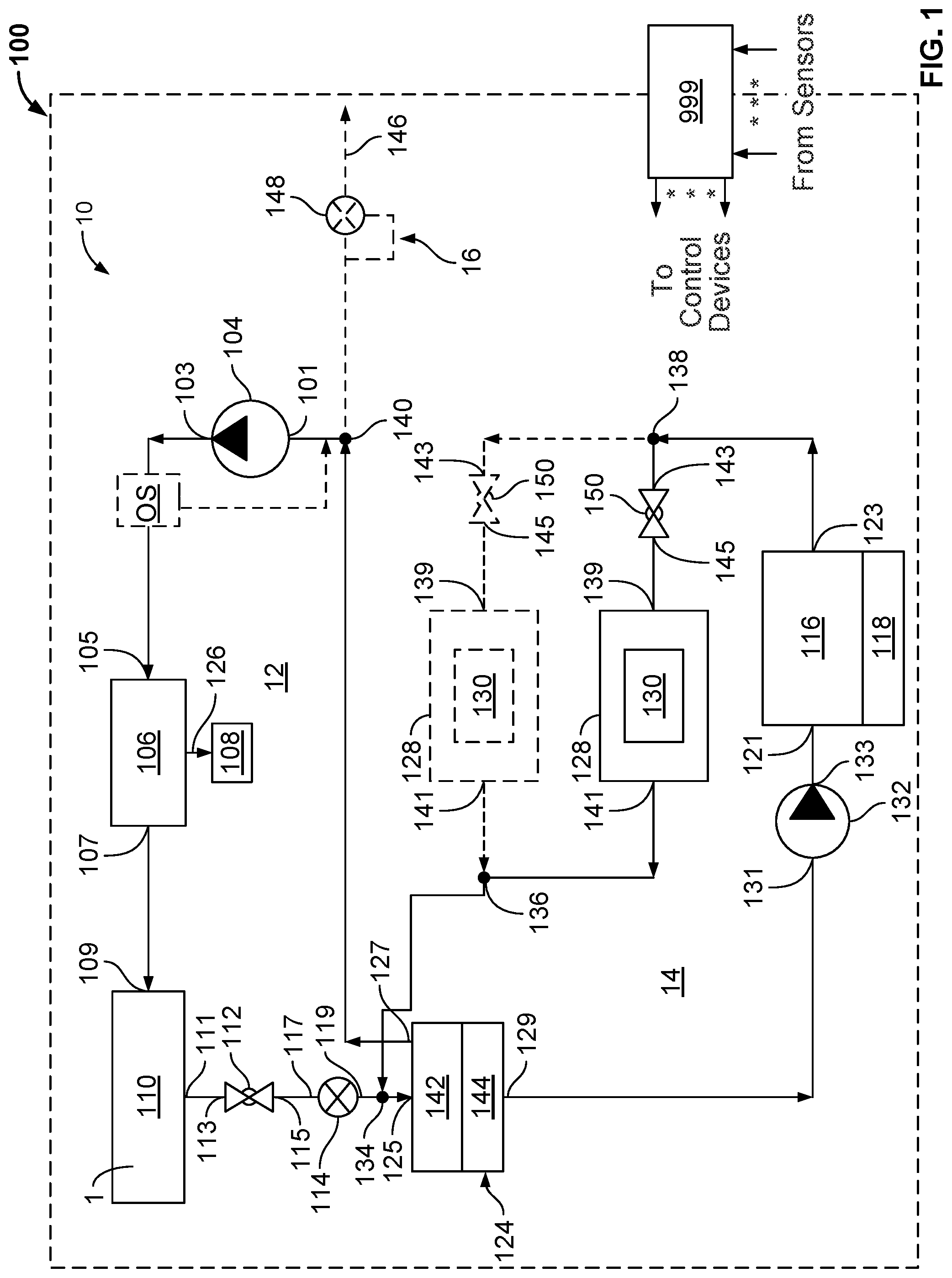 Patent US11781817 Figure 1 – Thermal management systems for extended operation