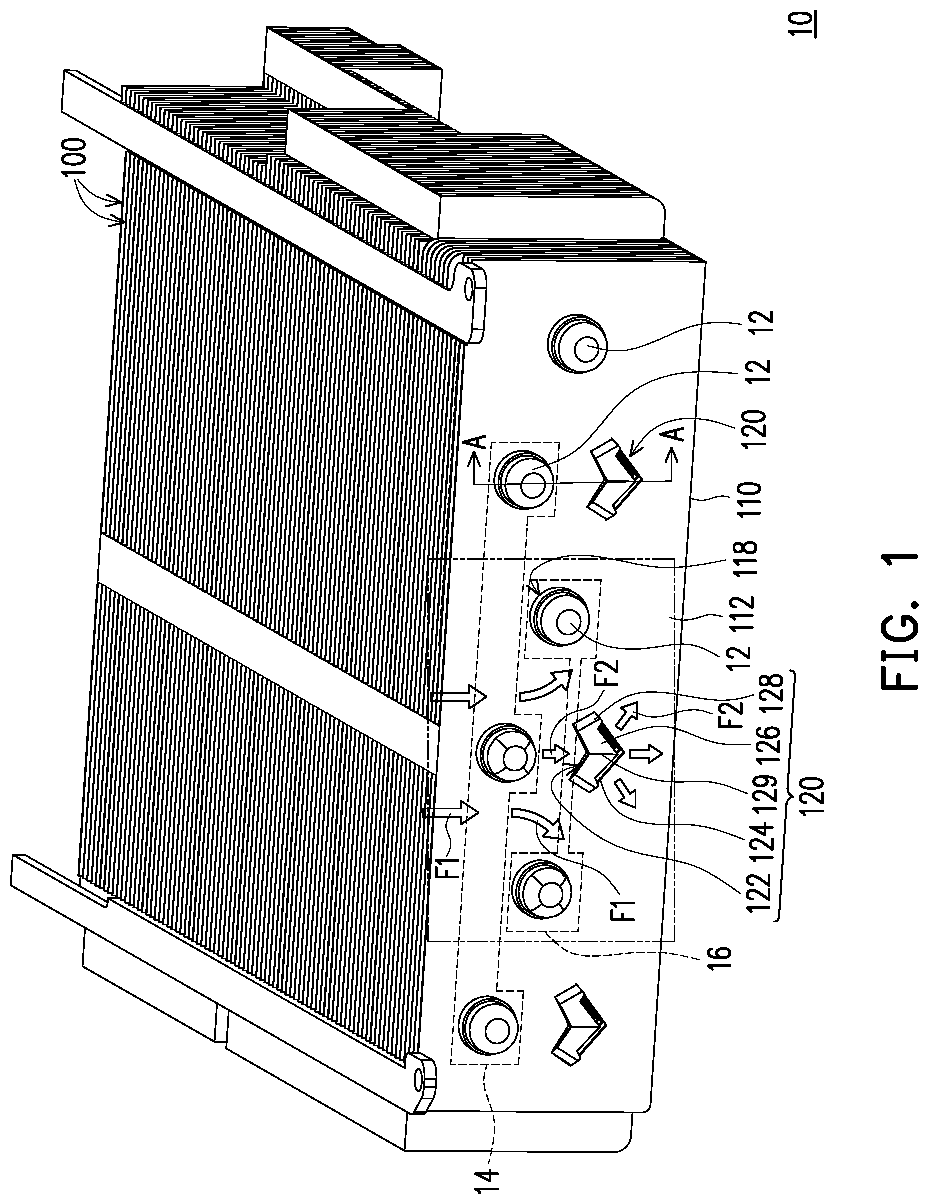 Patent US11781818 — Heat dissipation fin and heat dissipation module — Figure 1