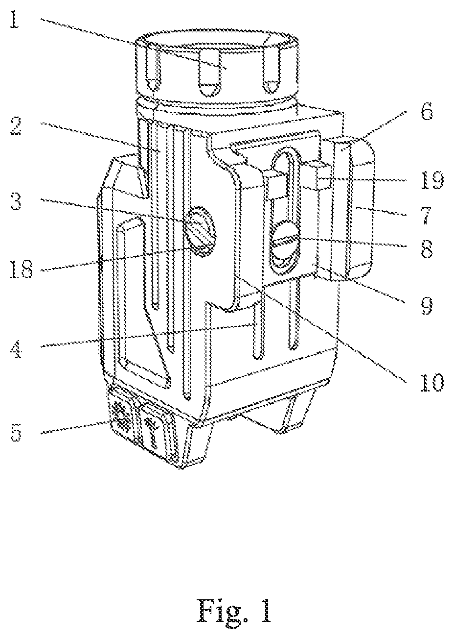Patent US11781837 — Gun light positioned by a sliding guide rail — Figure 1