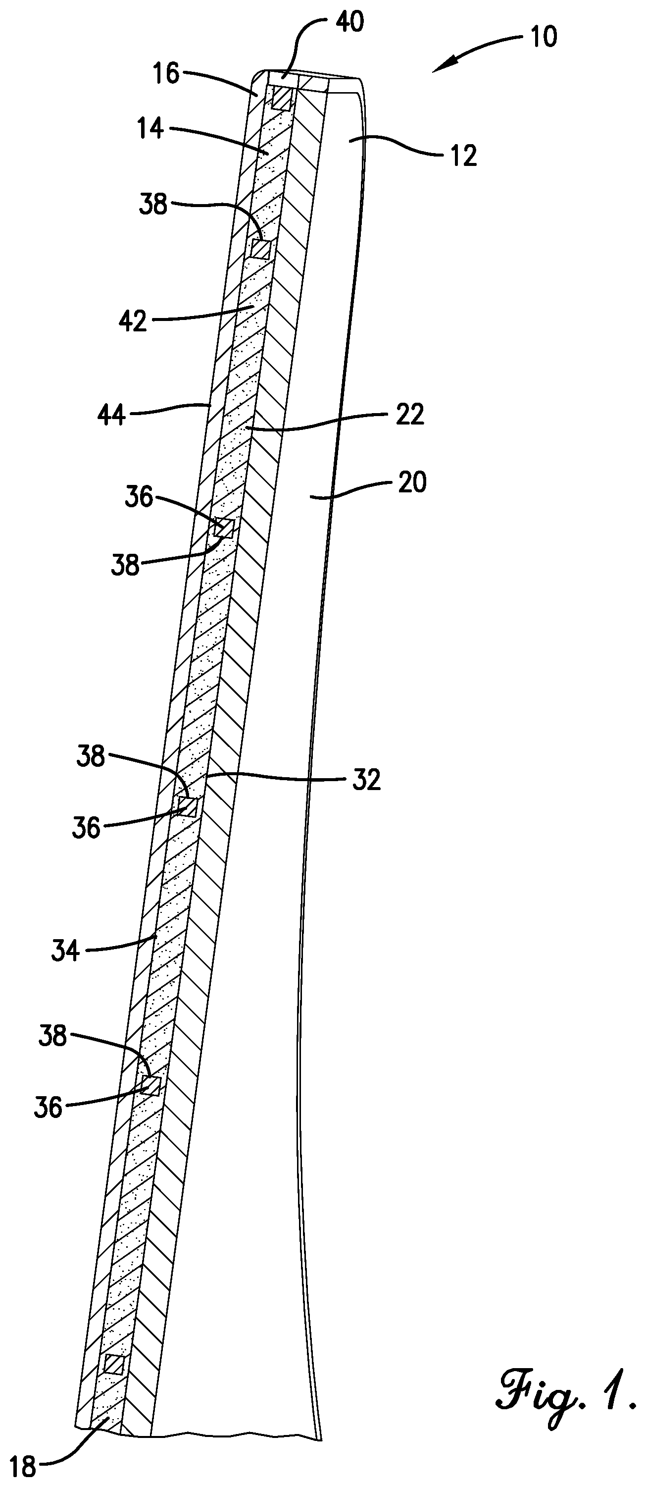 Patent US11781839 — Multi-layer wearable body armor — Figure 1