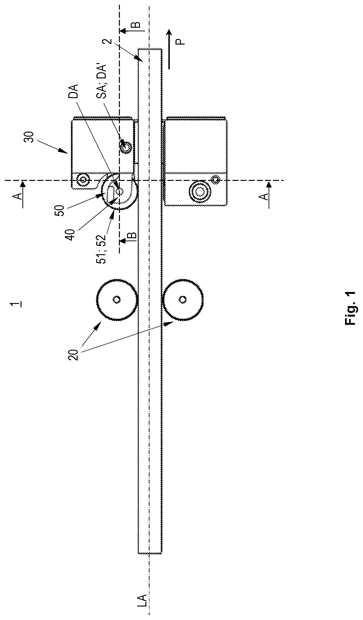 Patent US11781853 — Measurement device and method for measuring an advancement of a cable — Figure 1