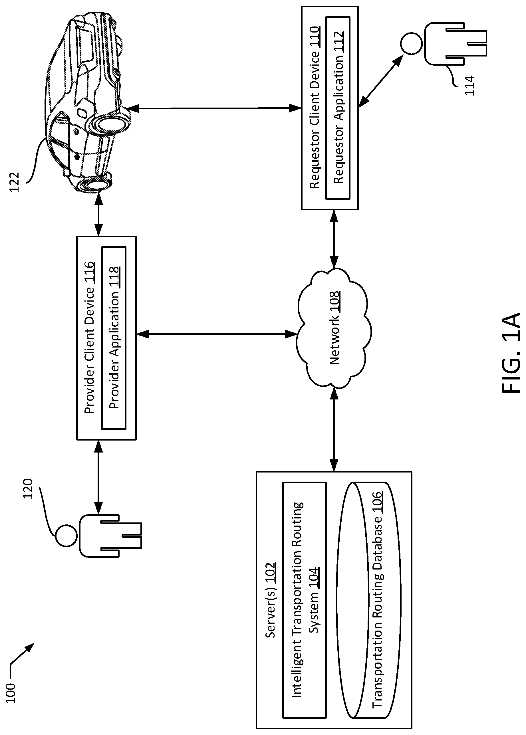 Patent US11781874 — Transportation route error detection and adjustment — Figure 1