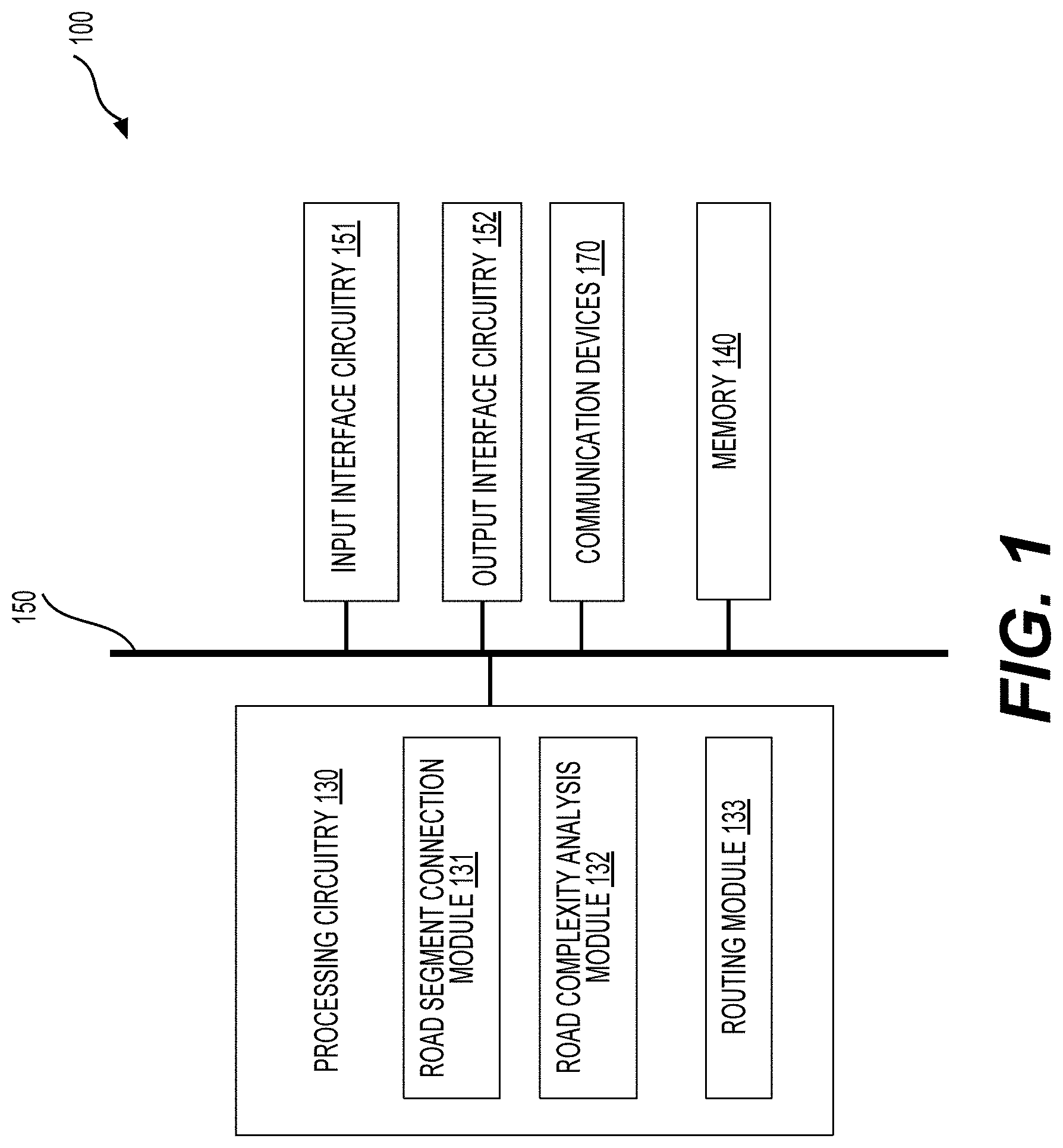 Patent US11781875 — Apparatus and method for forming and analyzing connected roads — Figure 1