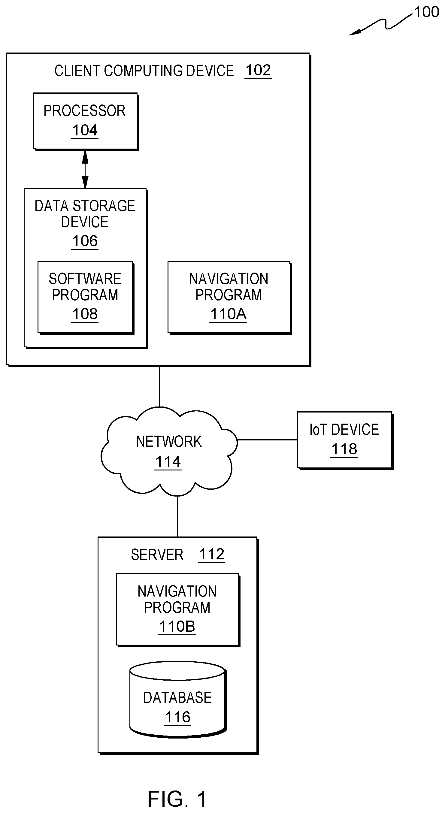 Patent US11781878 Figure 1 – Recommend routes in enhanced navigation system