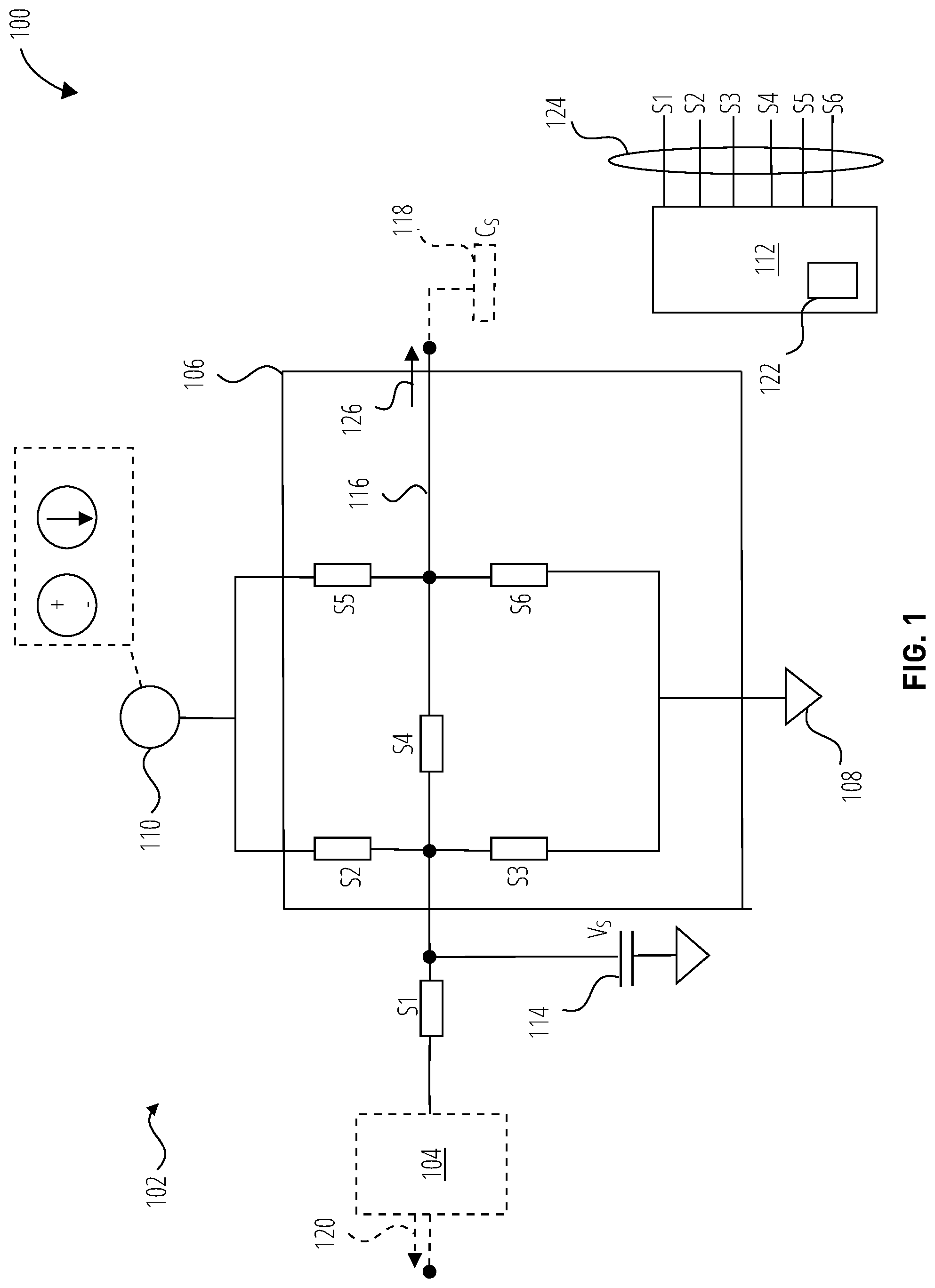 Patent US11781886 Figure 1 – Voltage sampling using an energy pulse, and related systems, methods and devices
