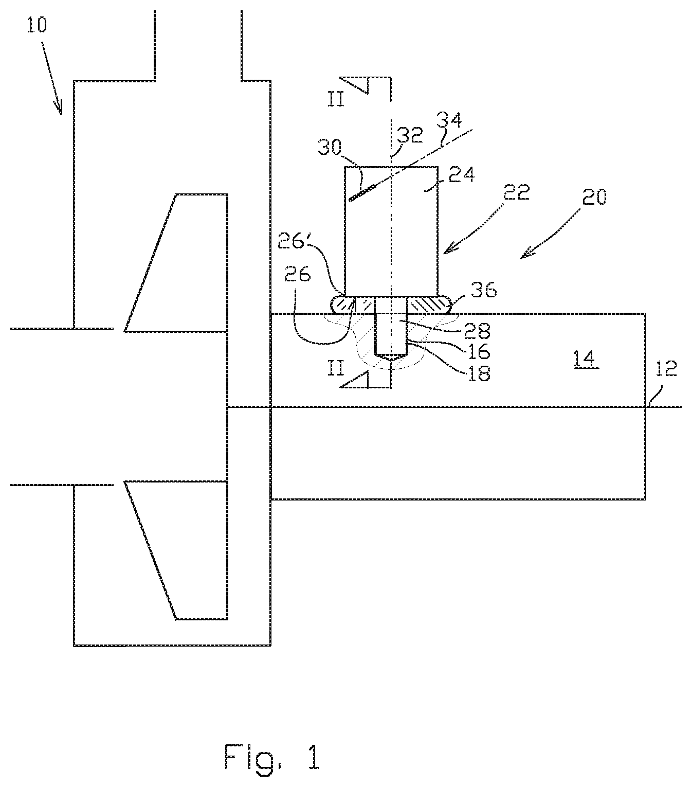 Patent US11781900 — Vibration detection instrument assembly and method of assembling a vibration detection instrument assembly — Figure 1