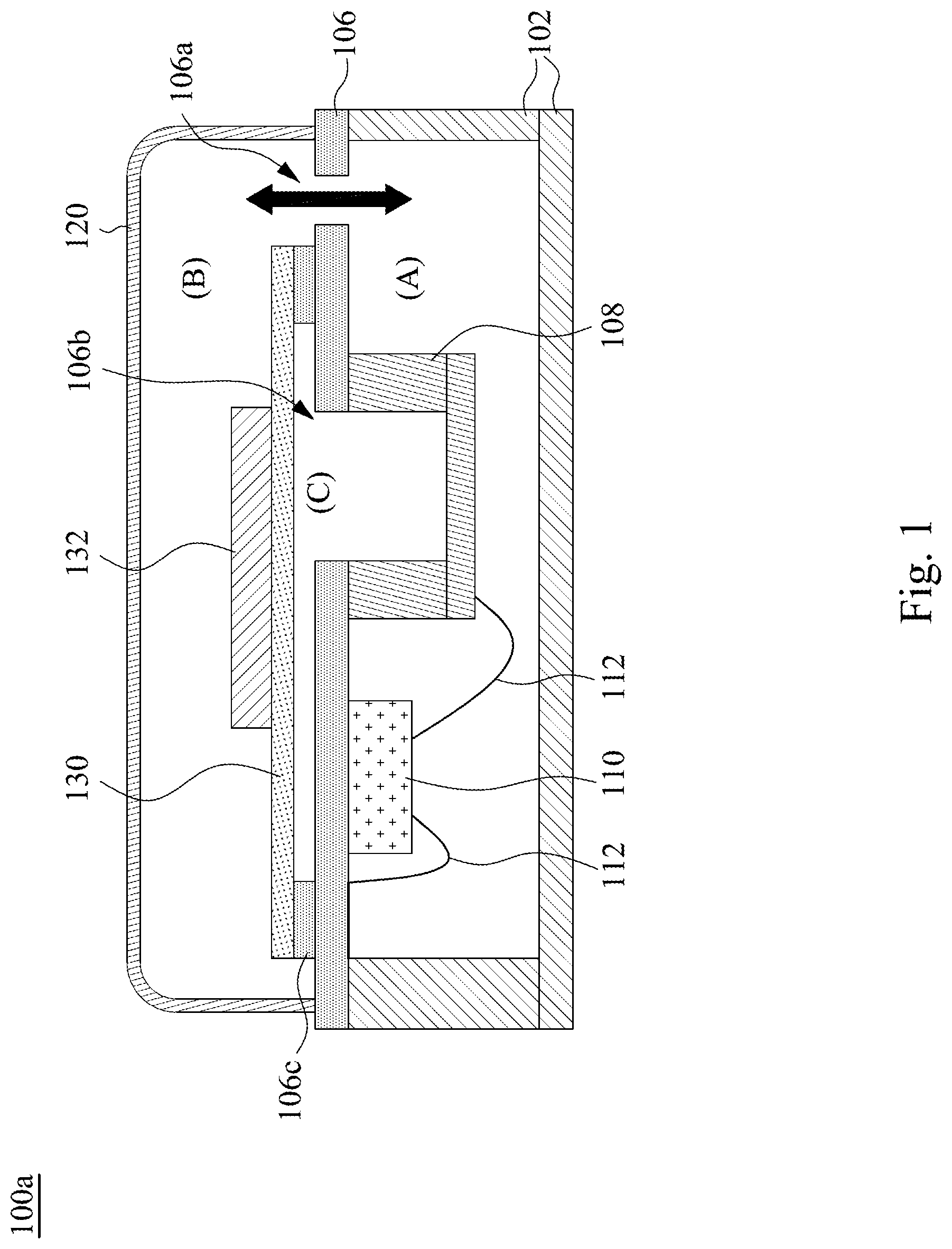 Patent US11781901 — Vibration sensor with pressure enhancement — Figure 1