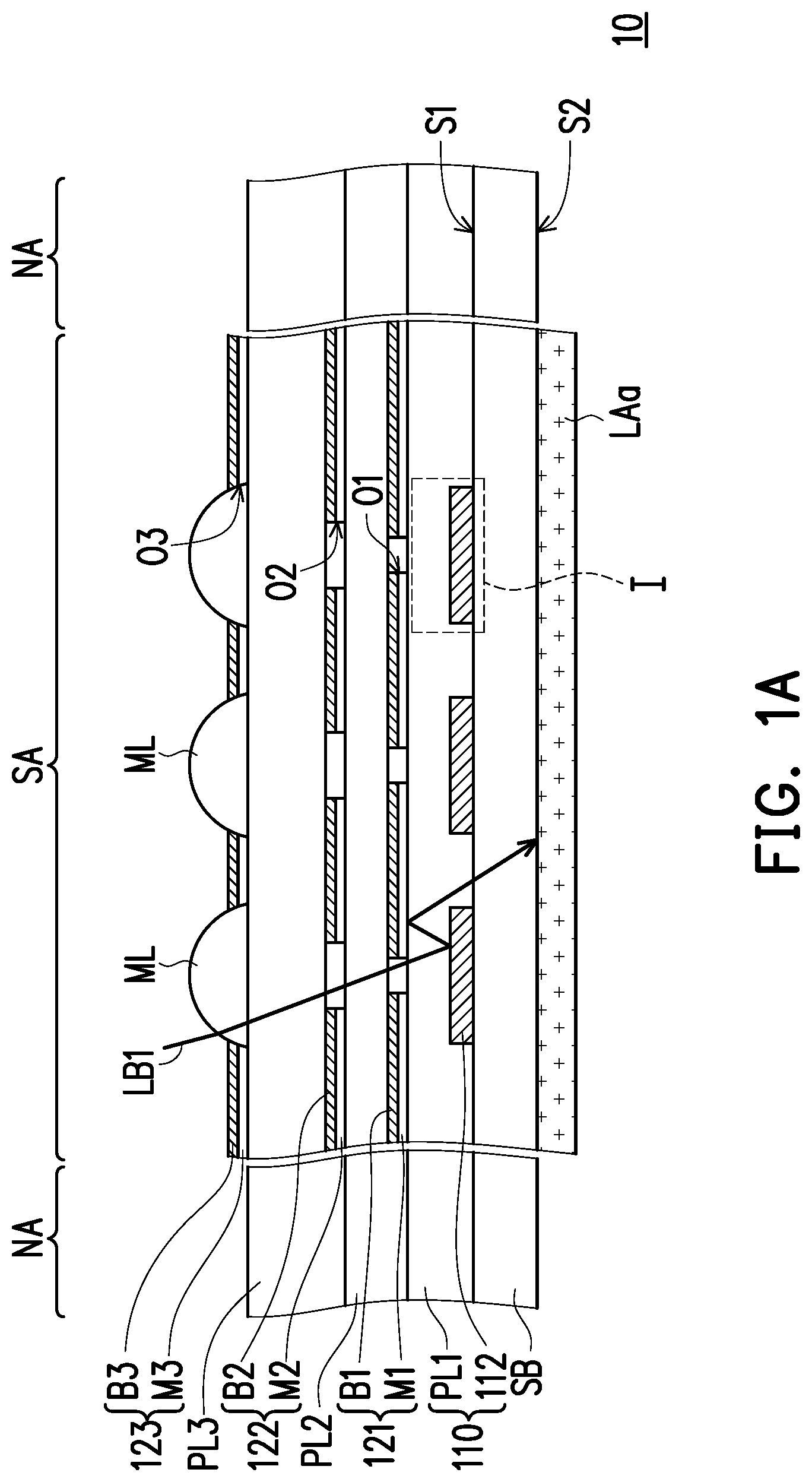 Patent US11781905 — Optical sensing device and electronic apparatus having the same — Figure 1