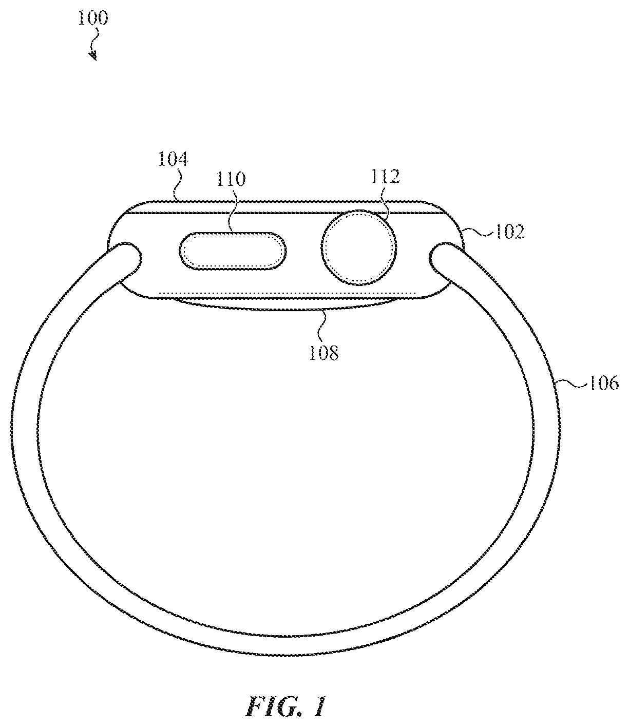 Patent US11781919 — Temperature gradient sensing in portable electronic devices — Figure 1