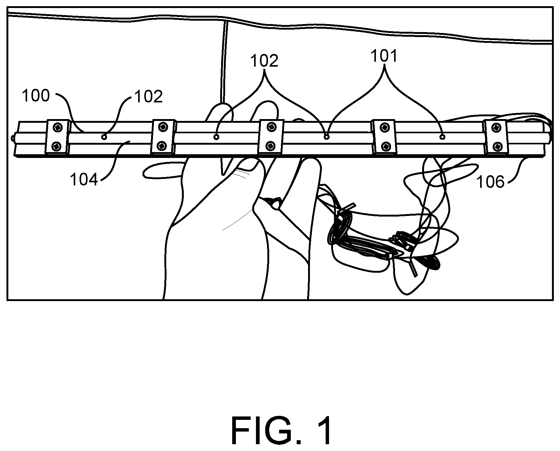 Patent US11781921 — In-contact continuous temperature measurement probe for non-insulated electric-current carrying conductor — Figure 1