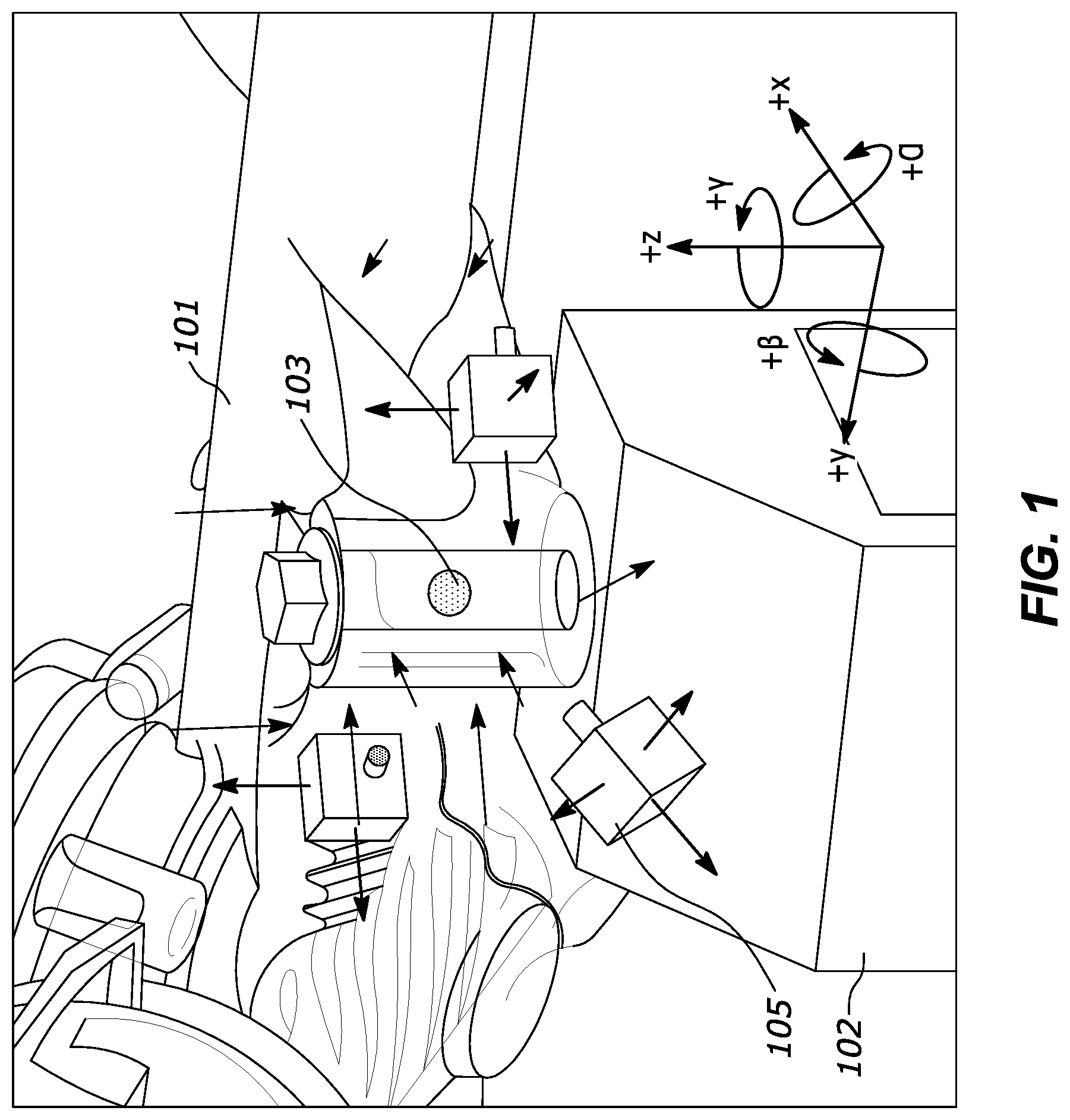Patent US11781941 — Multi-degree-of-freedom impedance fixture for automated frequency response function measurements — Figure 1