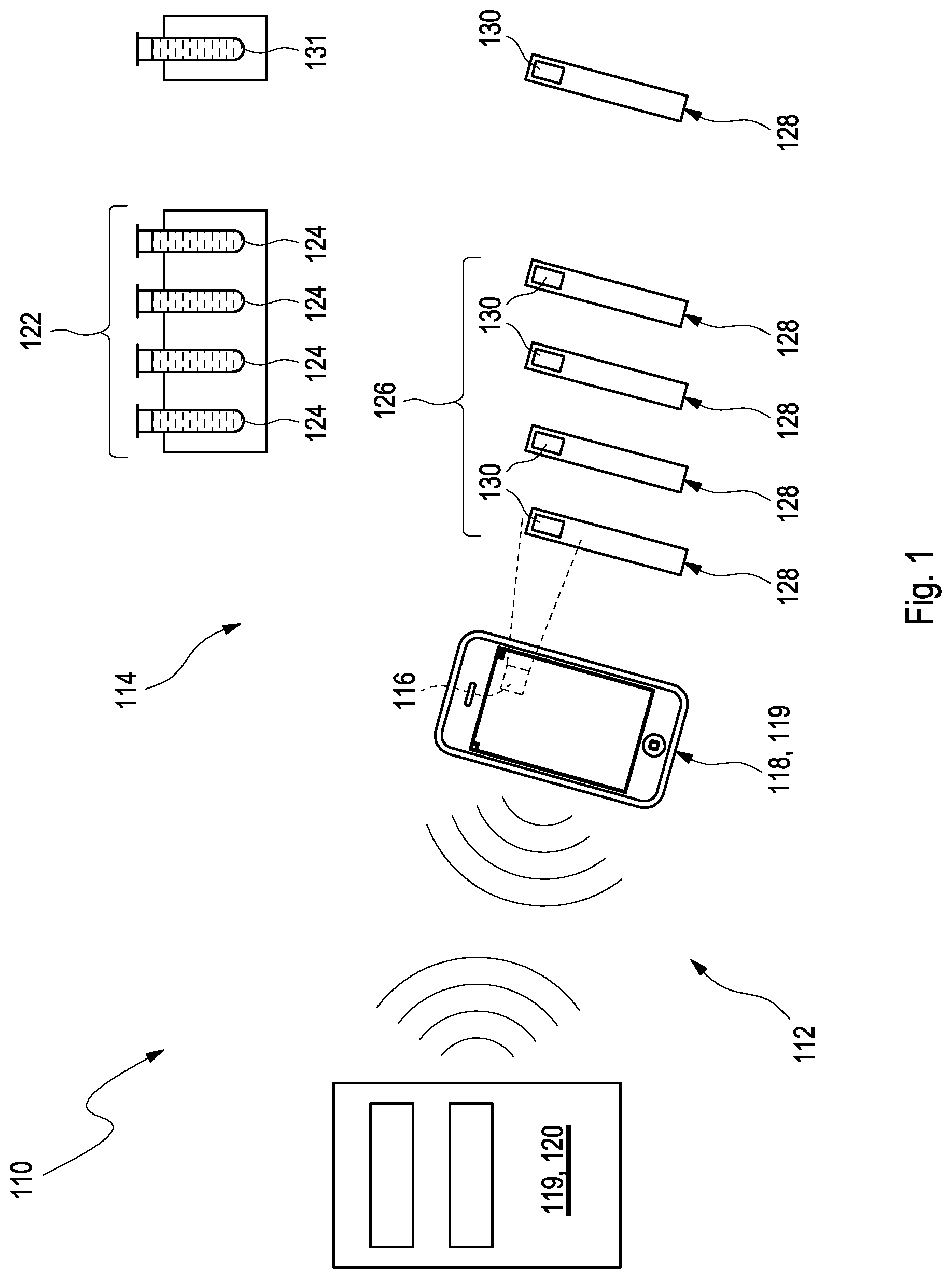 Patent US11781973 — Methods and systems for calibrating and using a camera for detecting an analyte in a sample — Figure 1