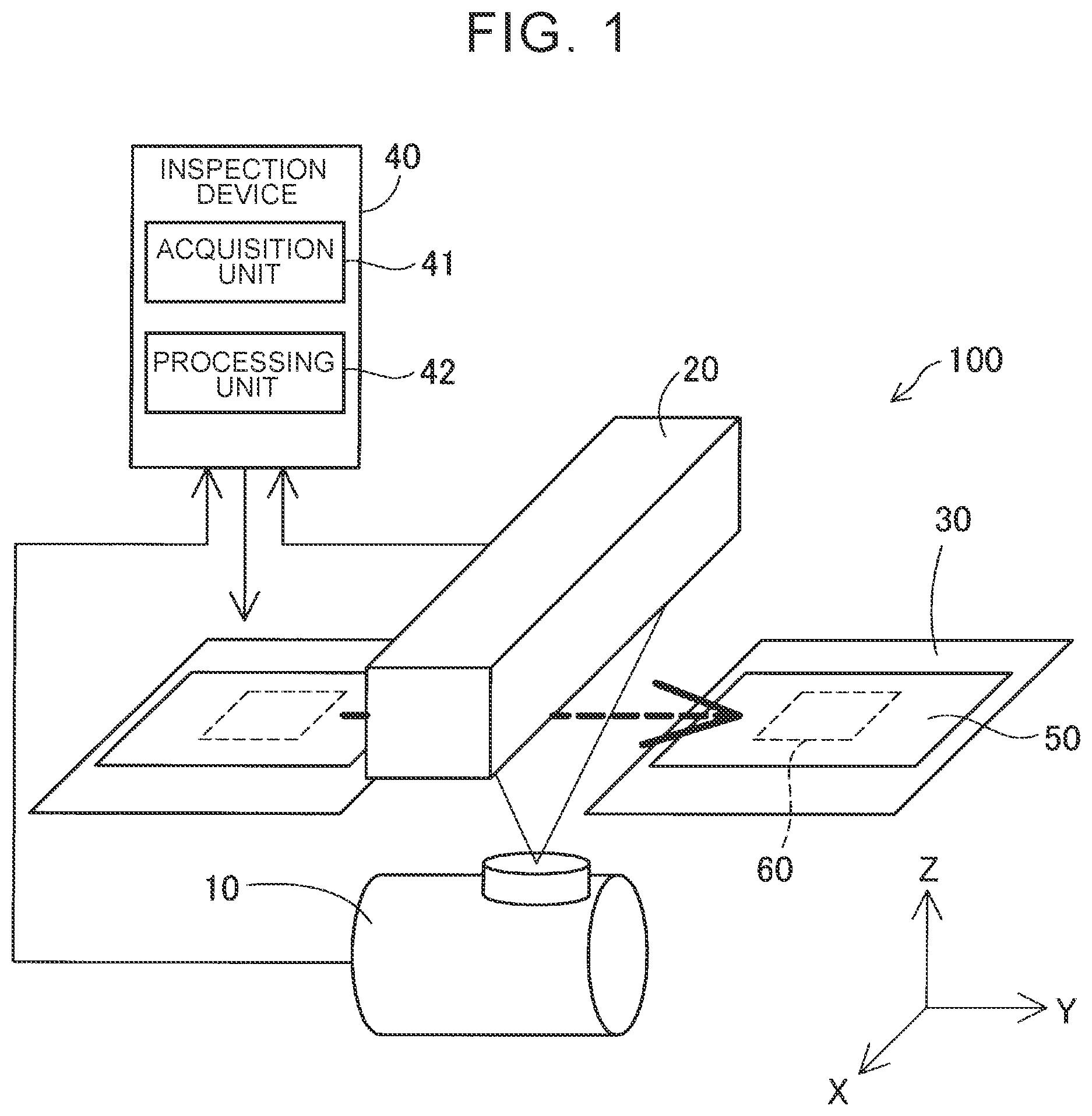 Patent US11781998 — Inspection method and inspection device for membrane electrode assembly — Figure 1