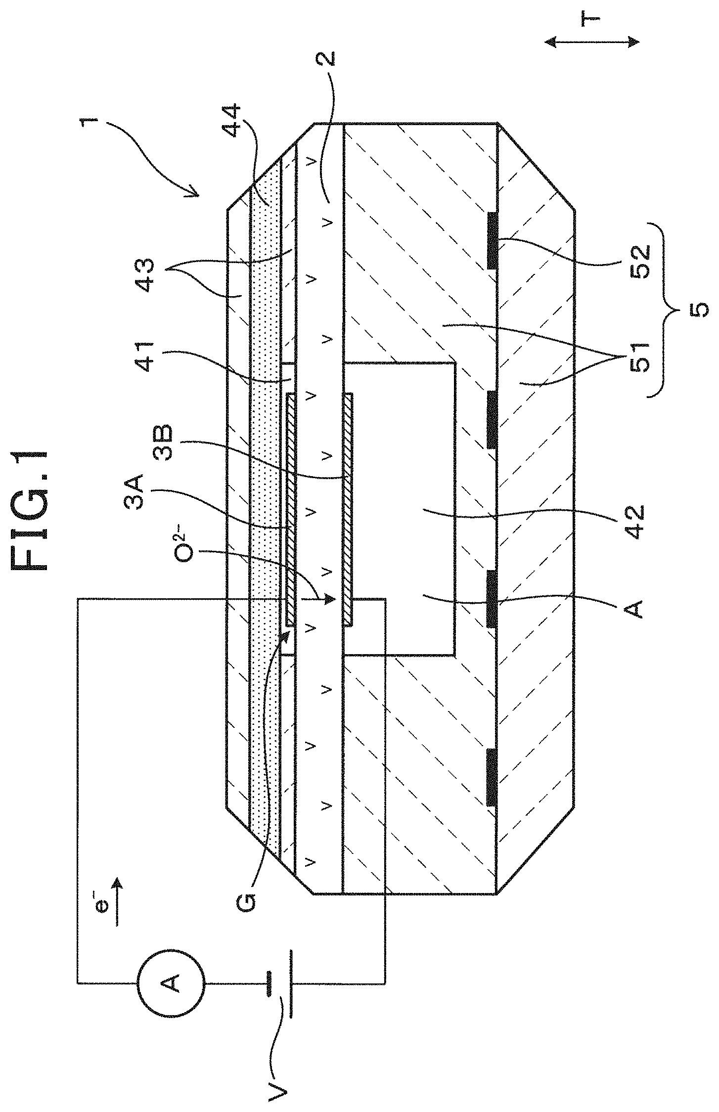Patent US11782018 Figure 1 – Gas sensor element and method for manufacturing the same