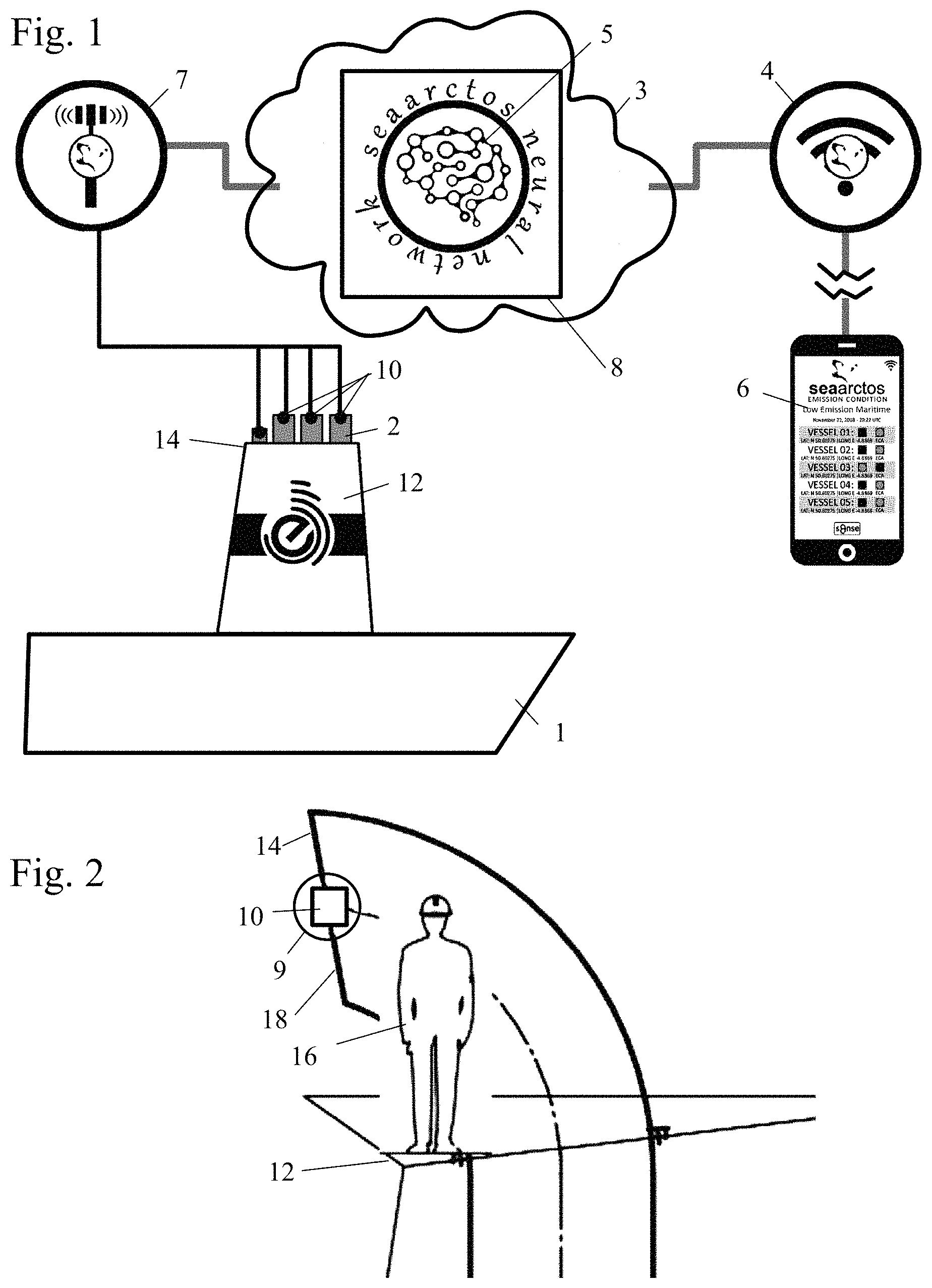 Patent US11782038 — Maritime sulfur dioxide emissions control area fuel switch detection system — Figure 1