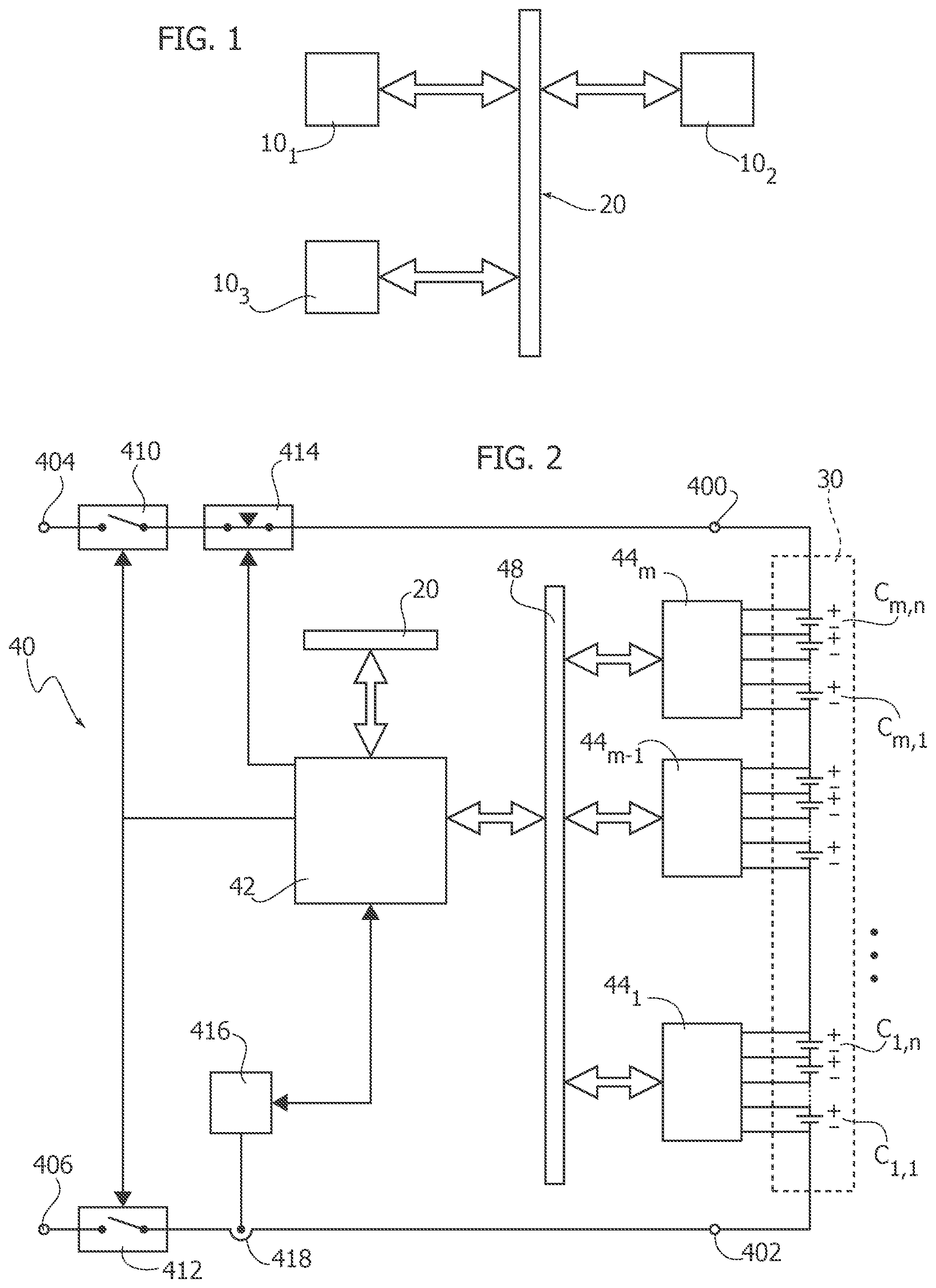 Patent US11782095 Figure 1 – Processing system for monitoring the cell voltages of a rechargeable battery, related battery monitoring system and electric vehicle