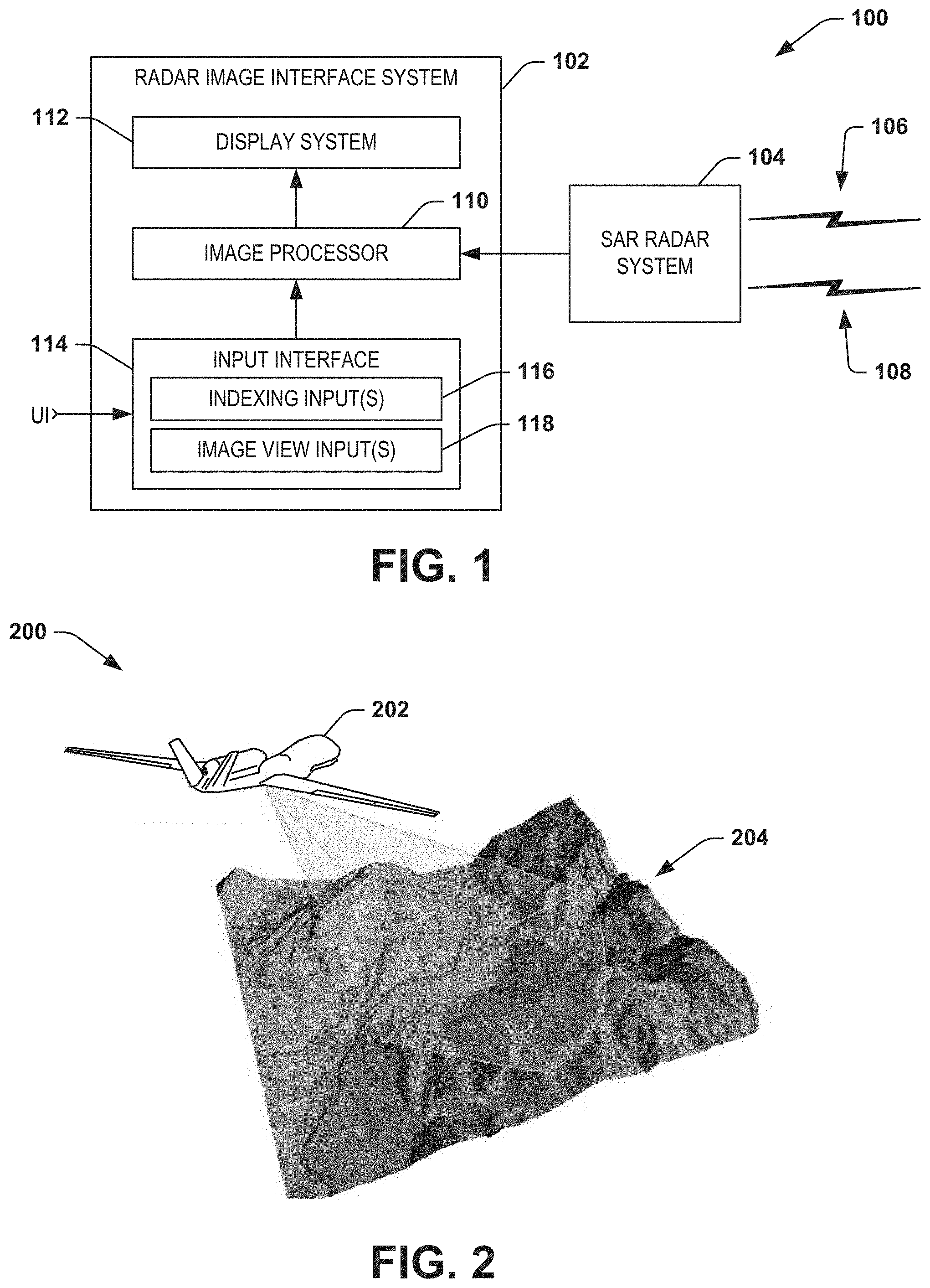 Patent US11782152 — Radar image interface system — Figure 1