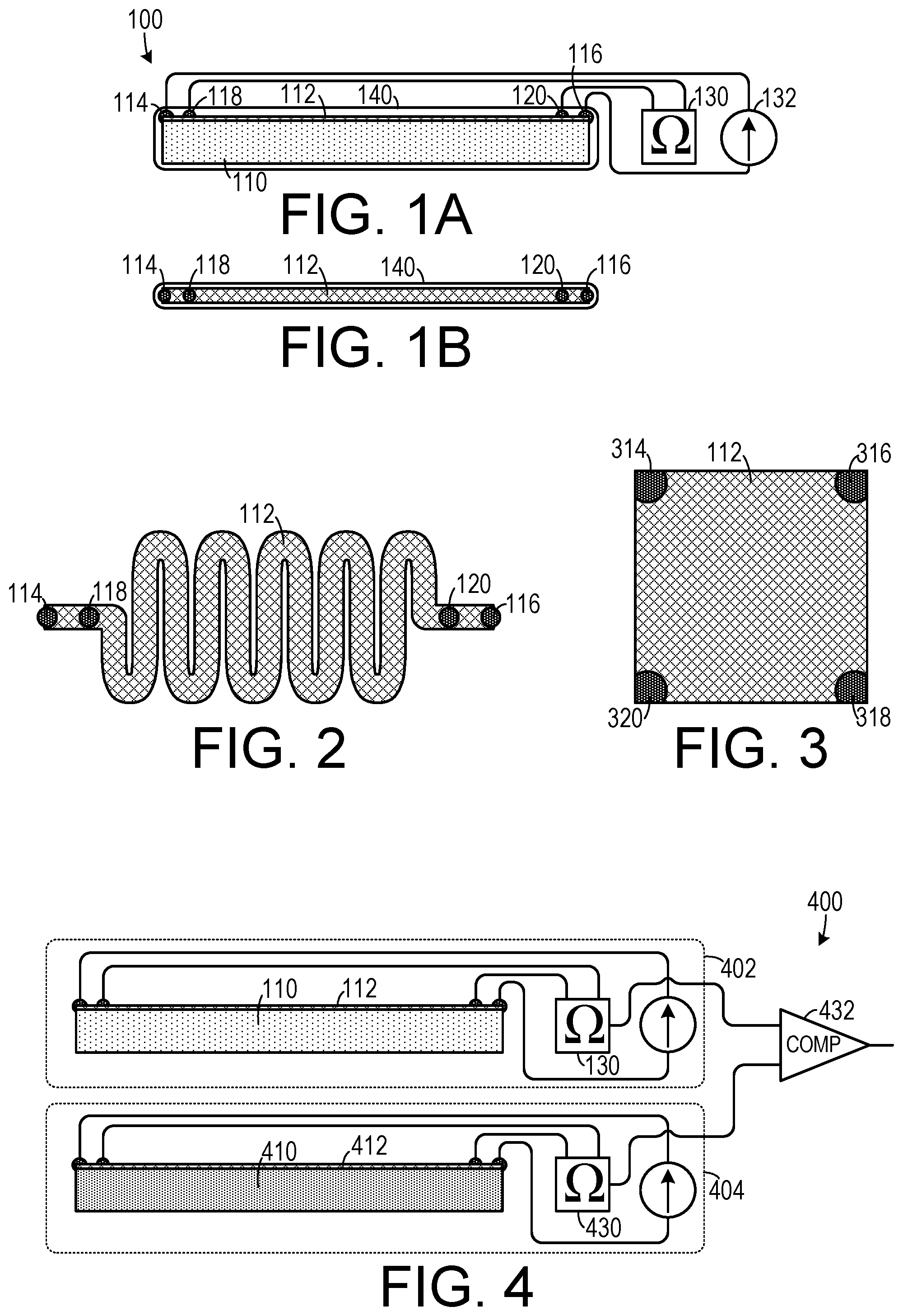 Patent US11782174 — Electrical resistance device for radiation detection — Figure 1