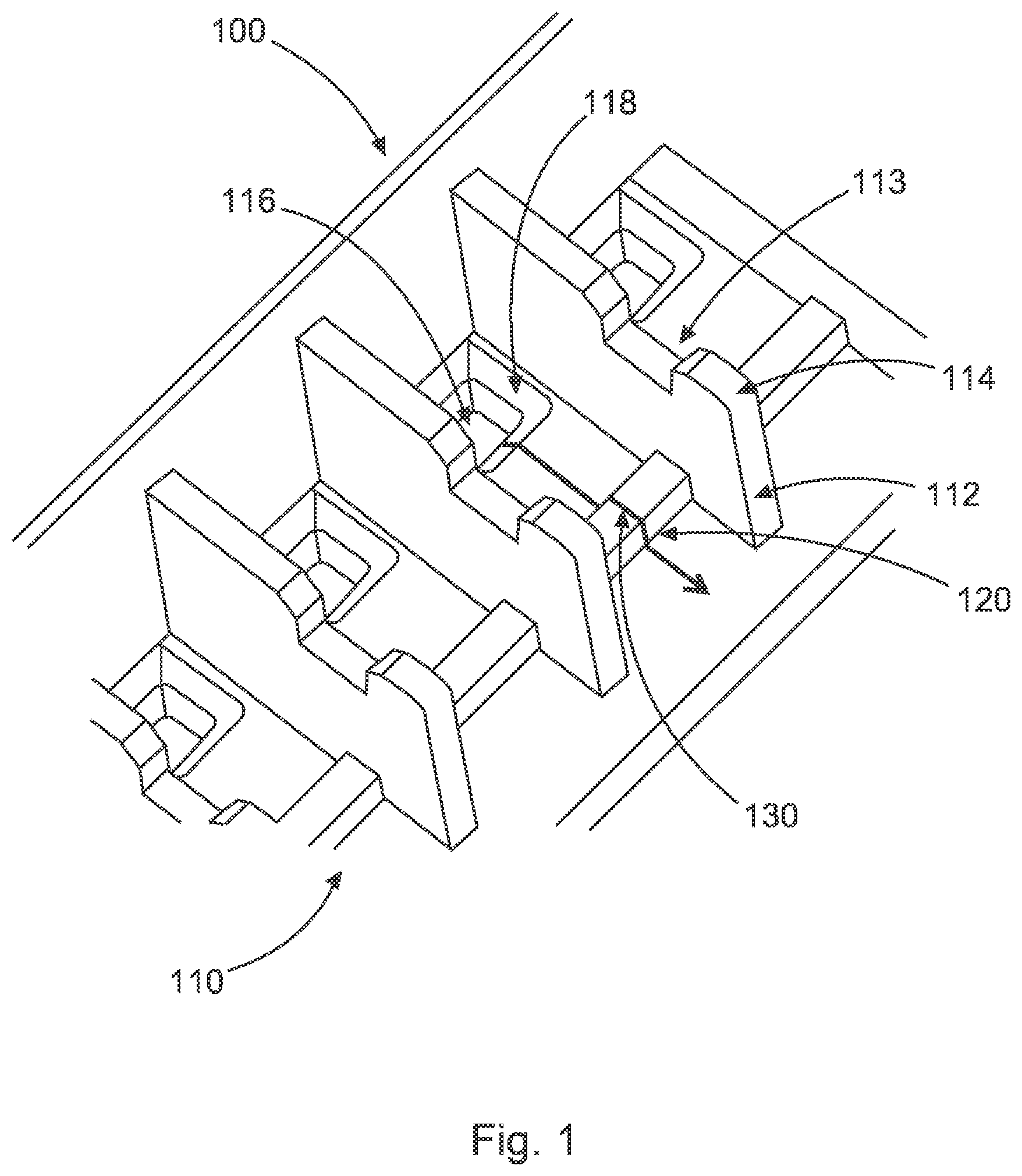 Patent US11782202 — Light guide receptacle for mounting a plurality of light guides — Figure 1