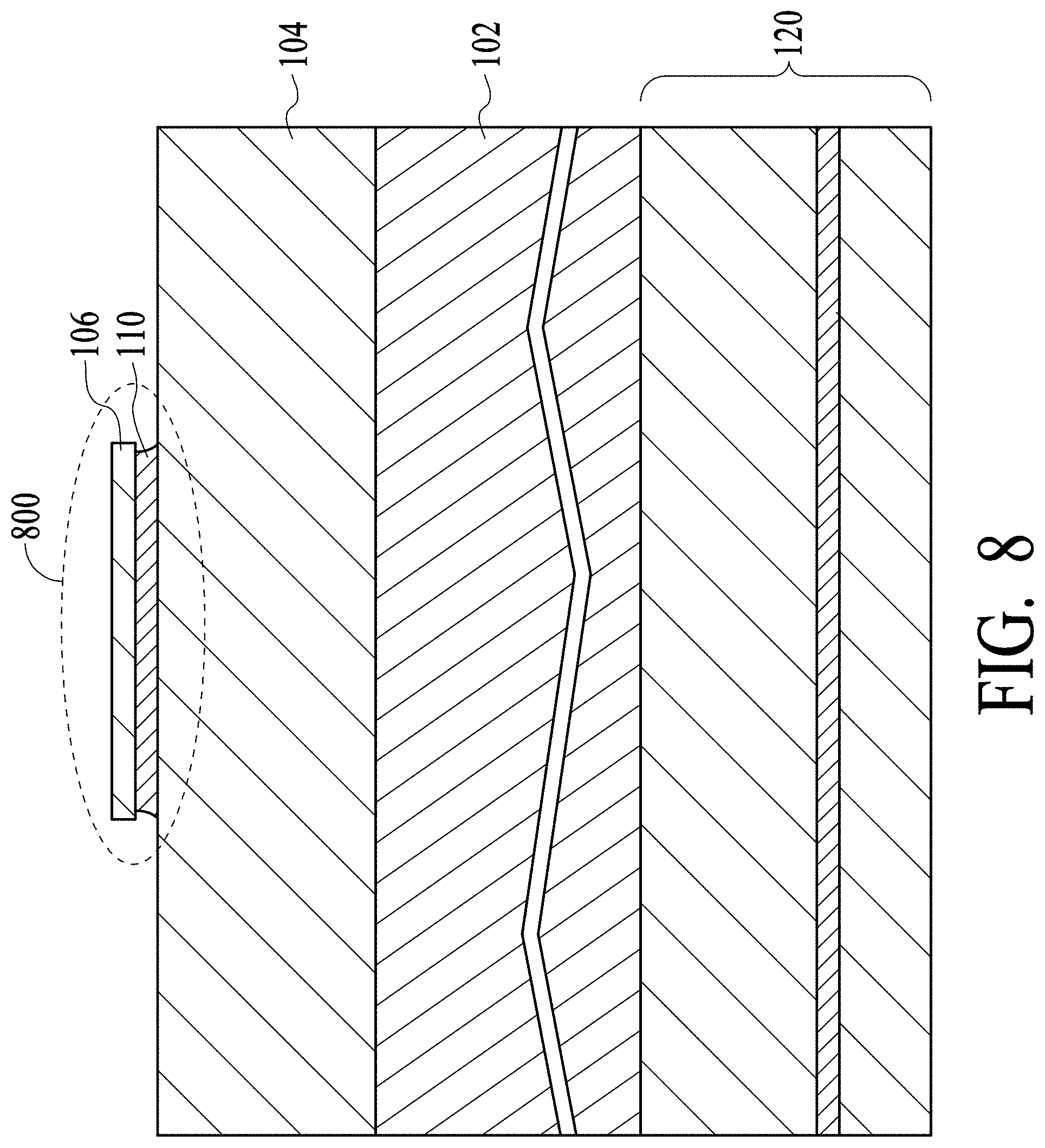Patent US11782211 Figure 8 – Process flow with pre-biased mask and wet etching for smooth sidewalls in silicon nitride waveguides