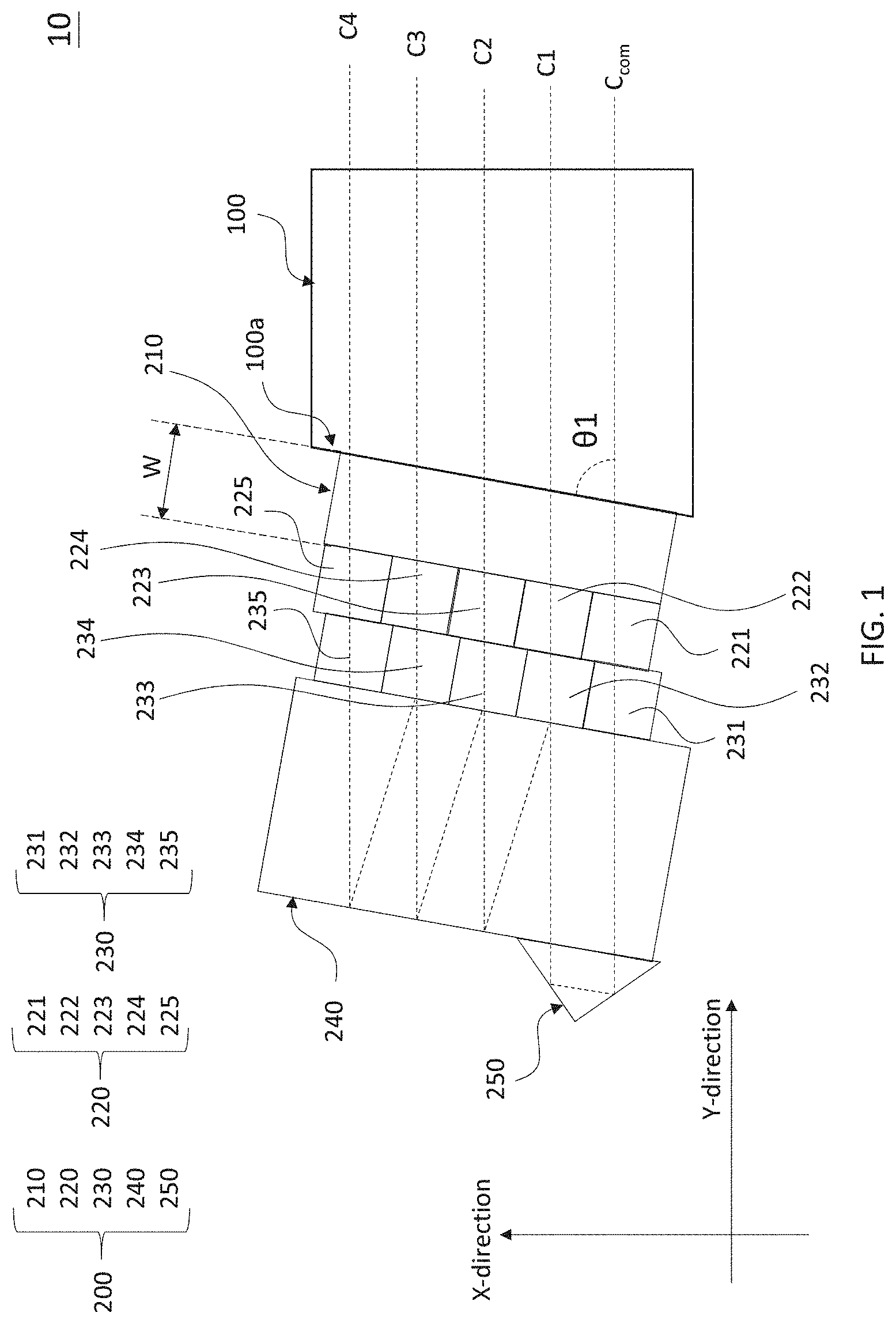 Patent US11782215 — Optical device — Figure 1