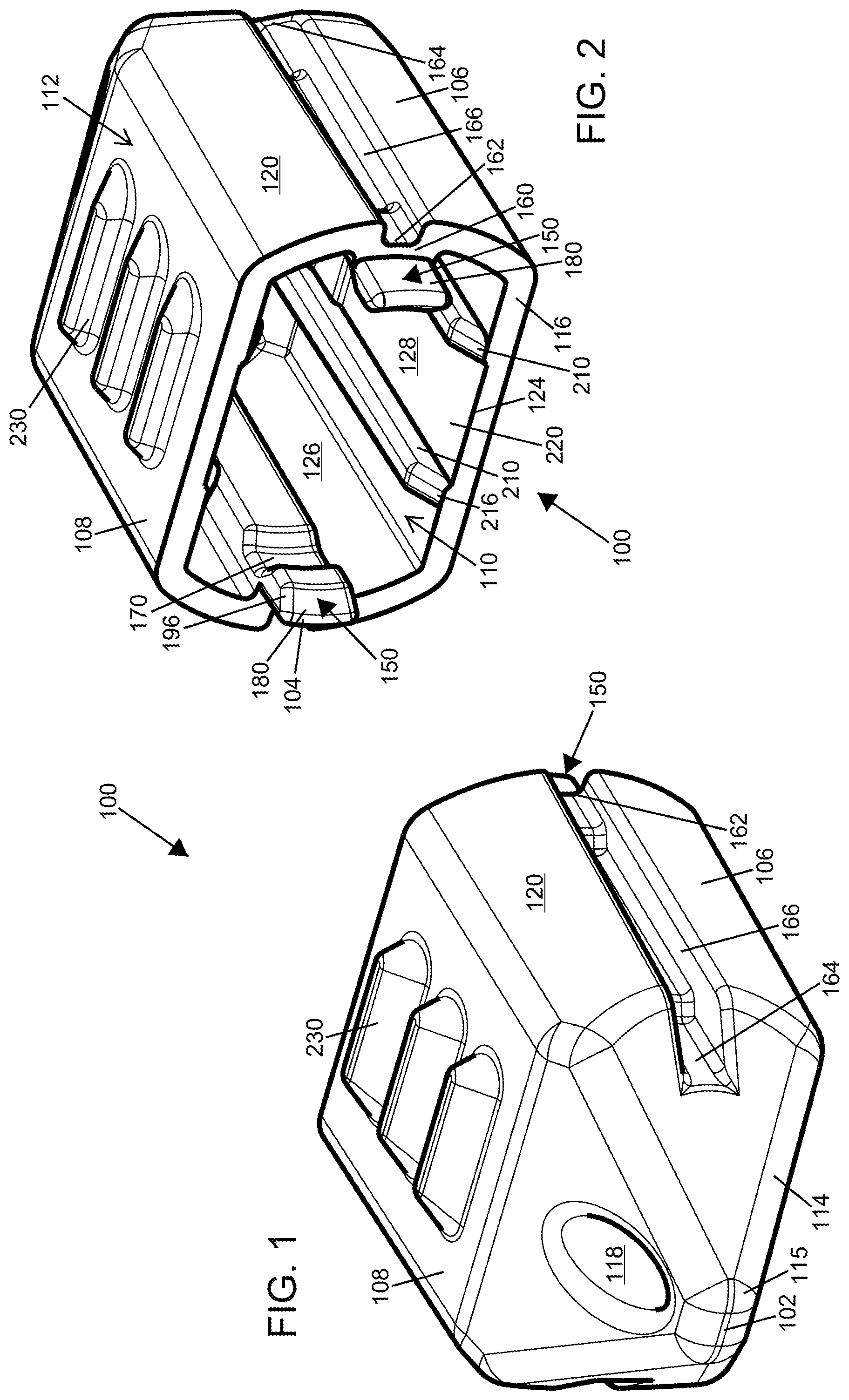 Patent US11782221 — Snap-on dust cap for fiber optic connector — Figure 1