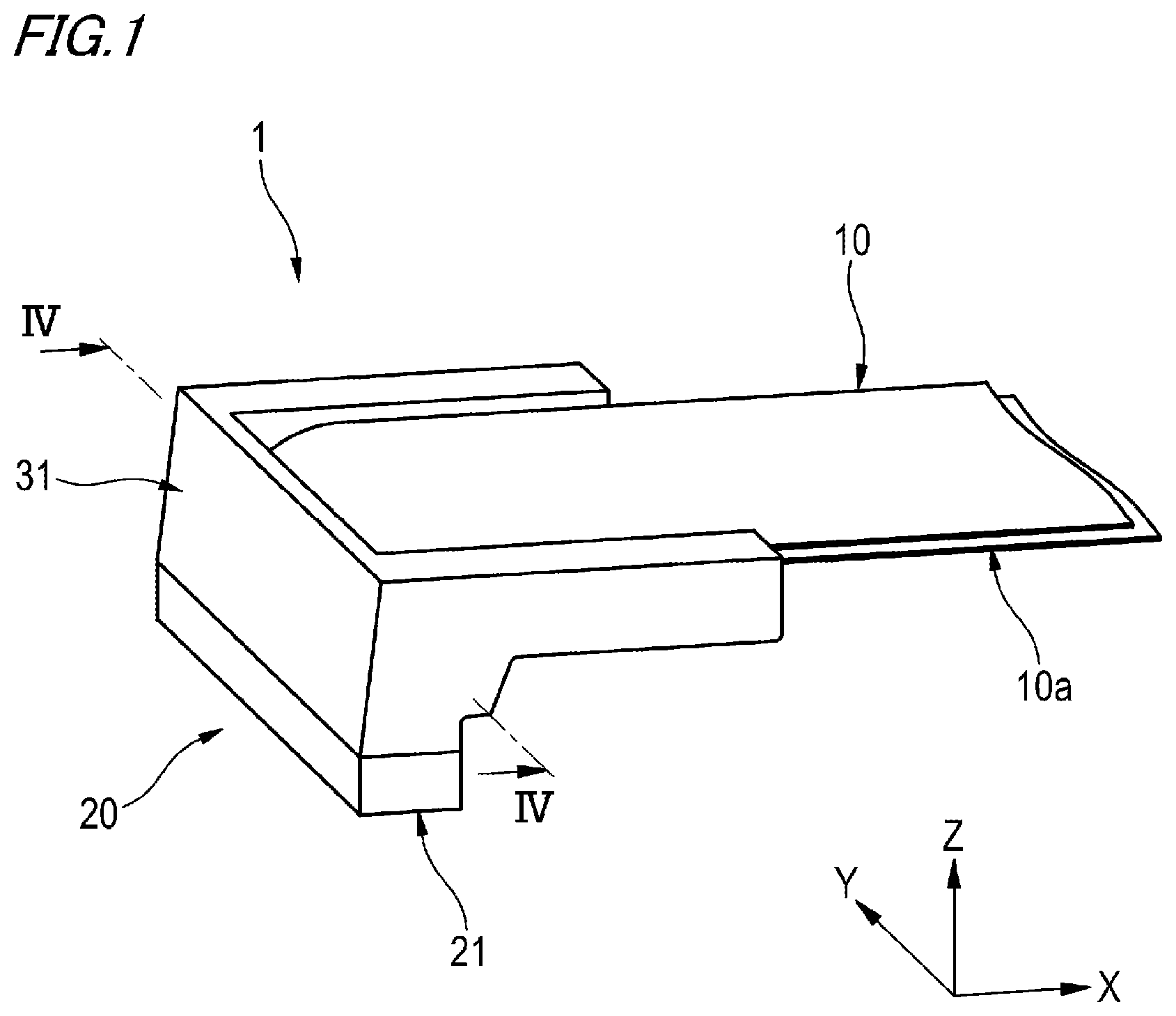 Patent US11782222 — Optical fiber connection component and optical fiber connection structure — Figure 1