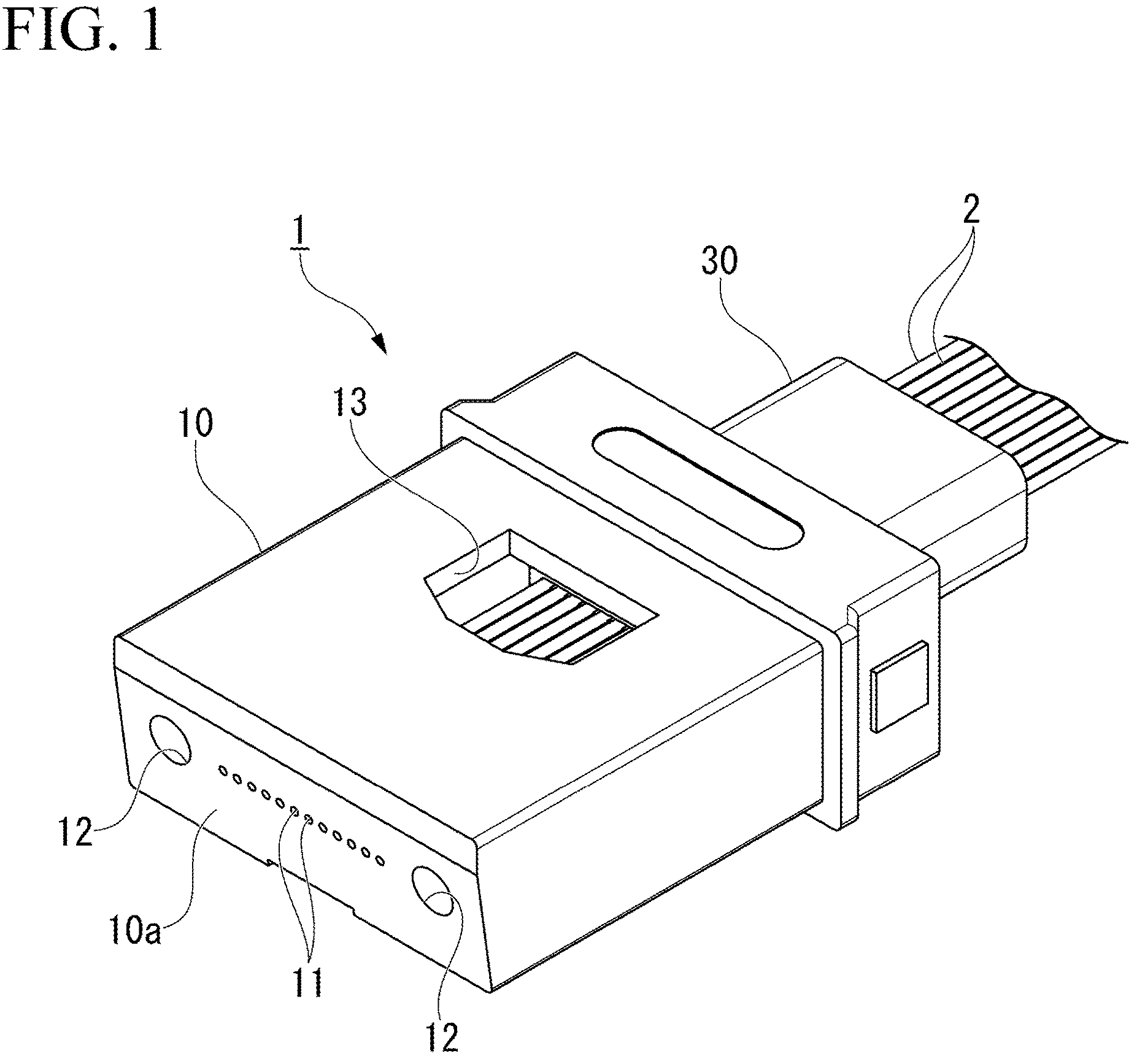 Patent US11782223 — Optical connector — Figure 1