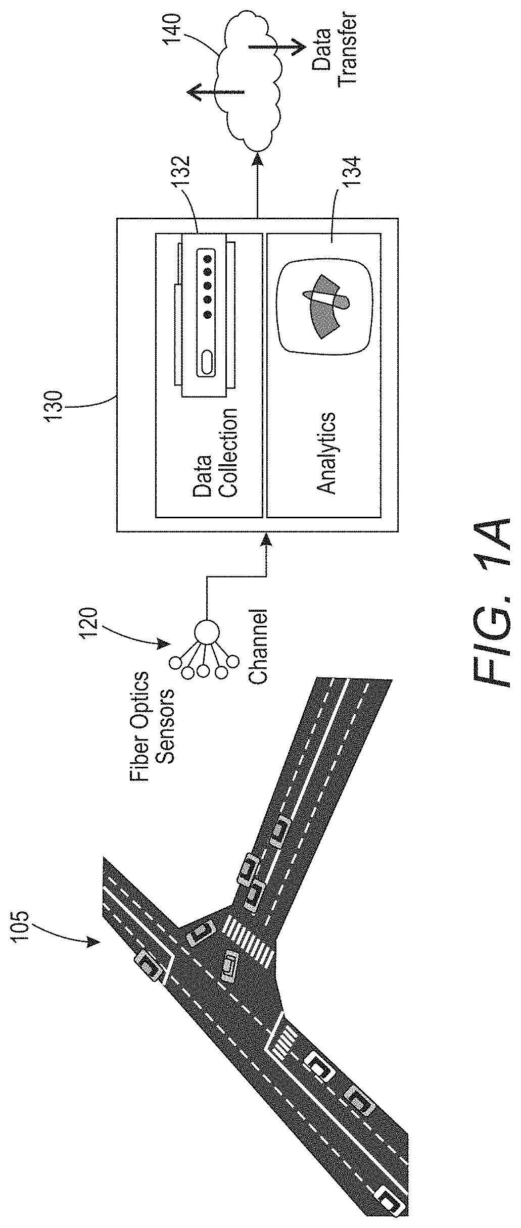 Patent US11782231 — Installation of optical sensors for use in traffic monitoring — Figure 1