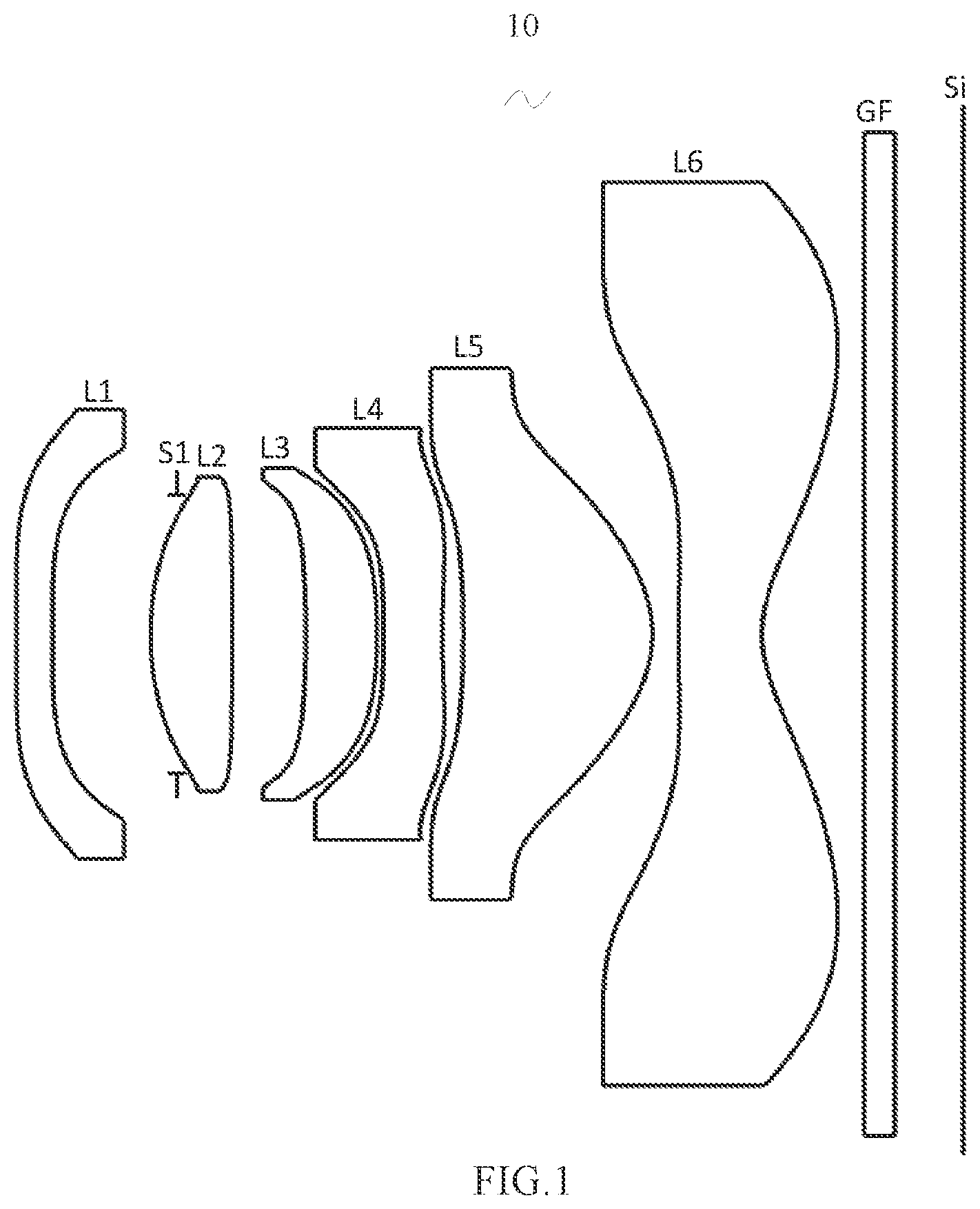 Patent US11782236 — Camera optical lens — Figure 1
