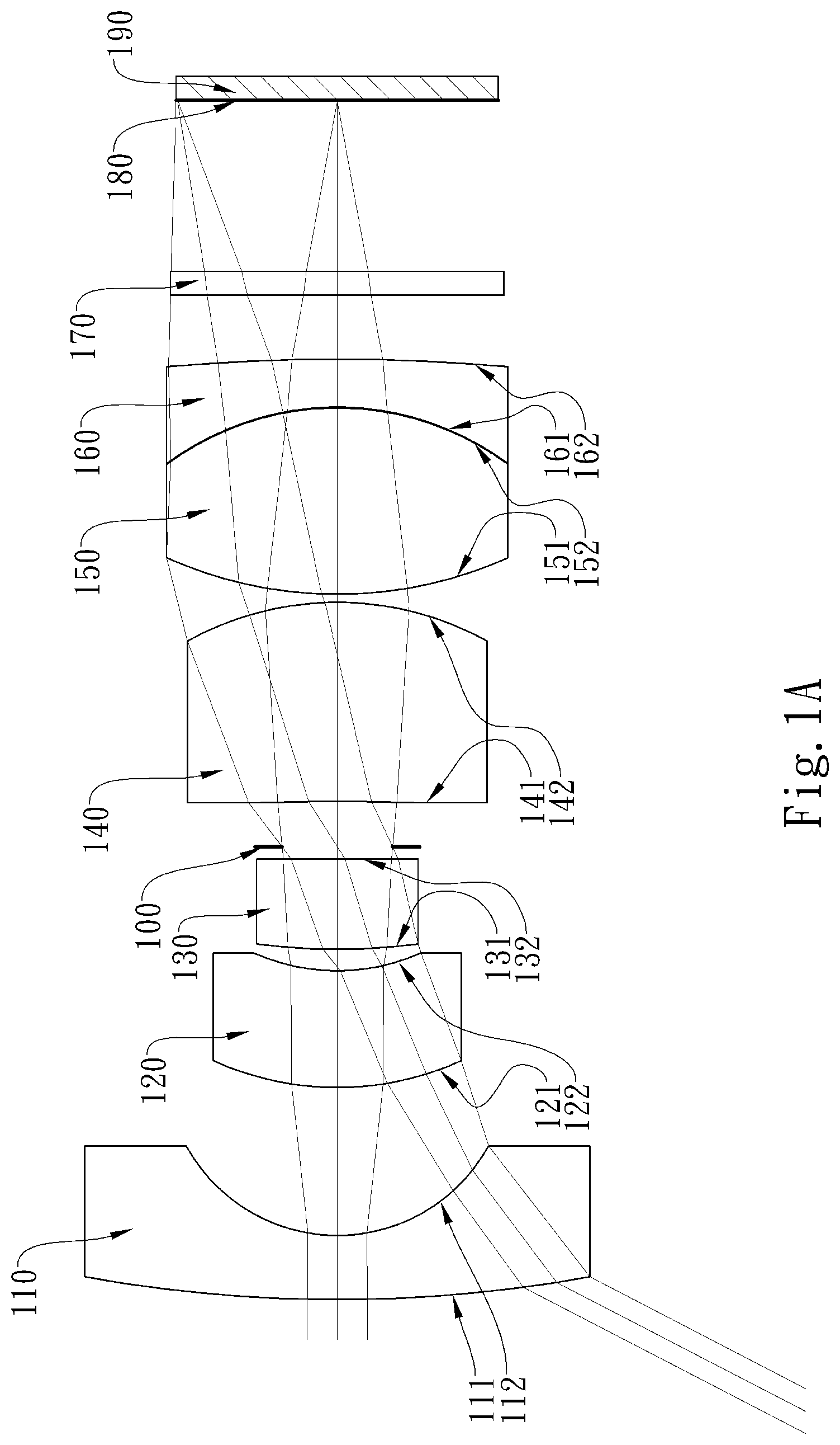 Patent US11782238 — Optical imaging lens assembly, image capturing apparatus and electronic device — Figure 1