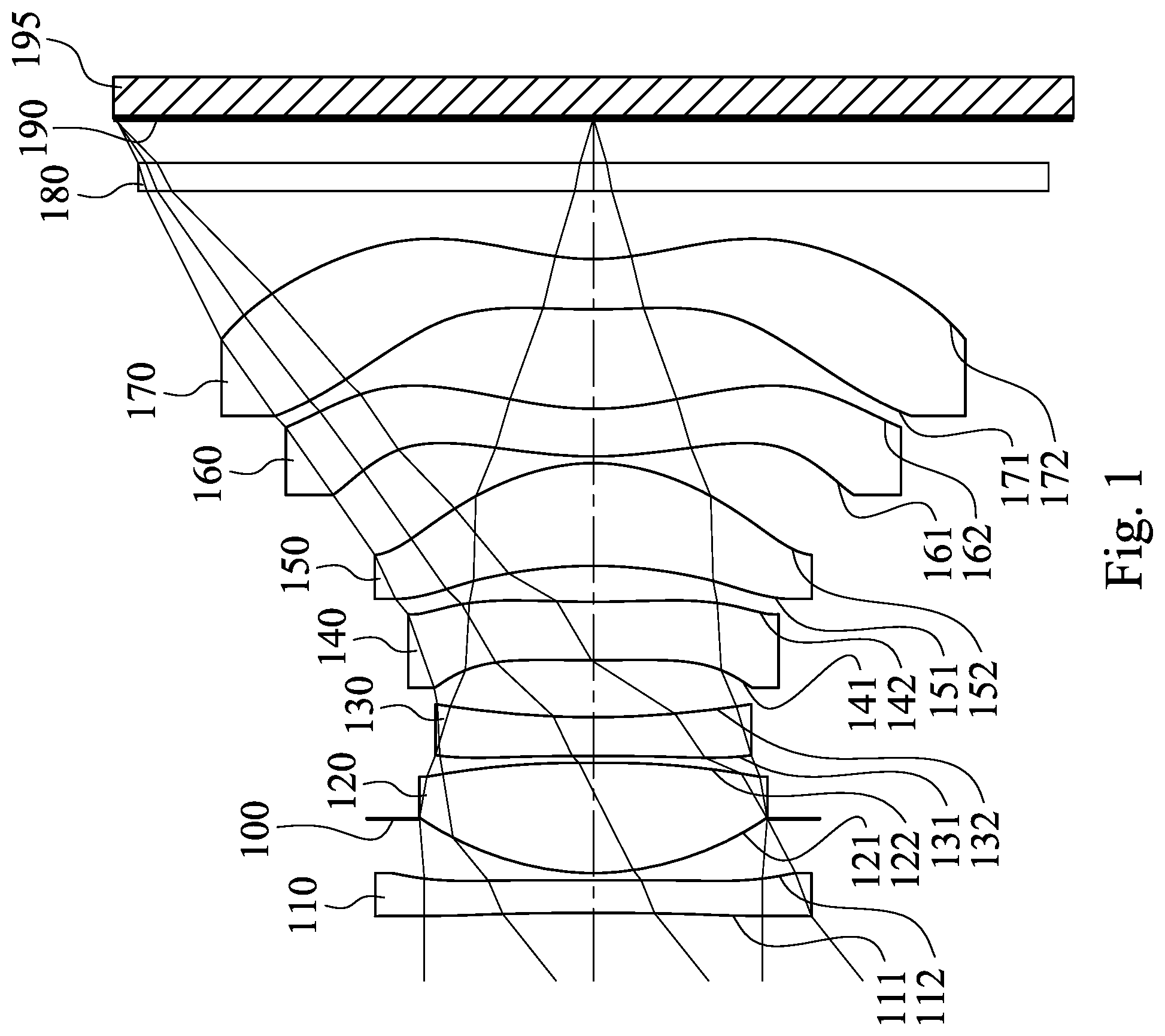 Patent US11782248 — Image capturing lens assembly, imaging apparatus and electronic device — Figure 1