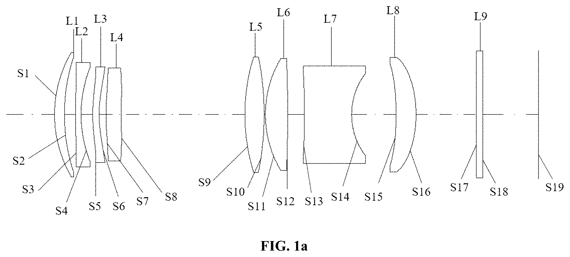 Patent US11782249 — Optical system, camera module, and electronic device — Figure 1