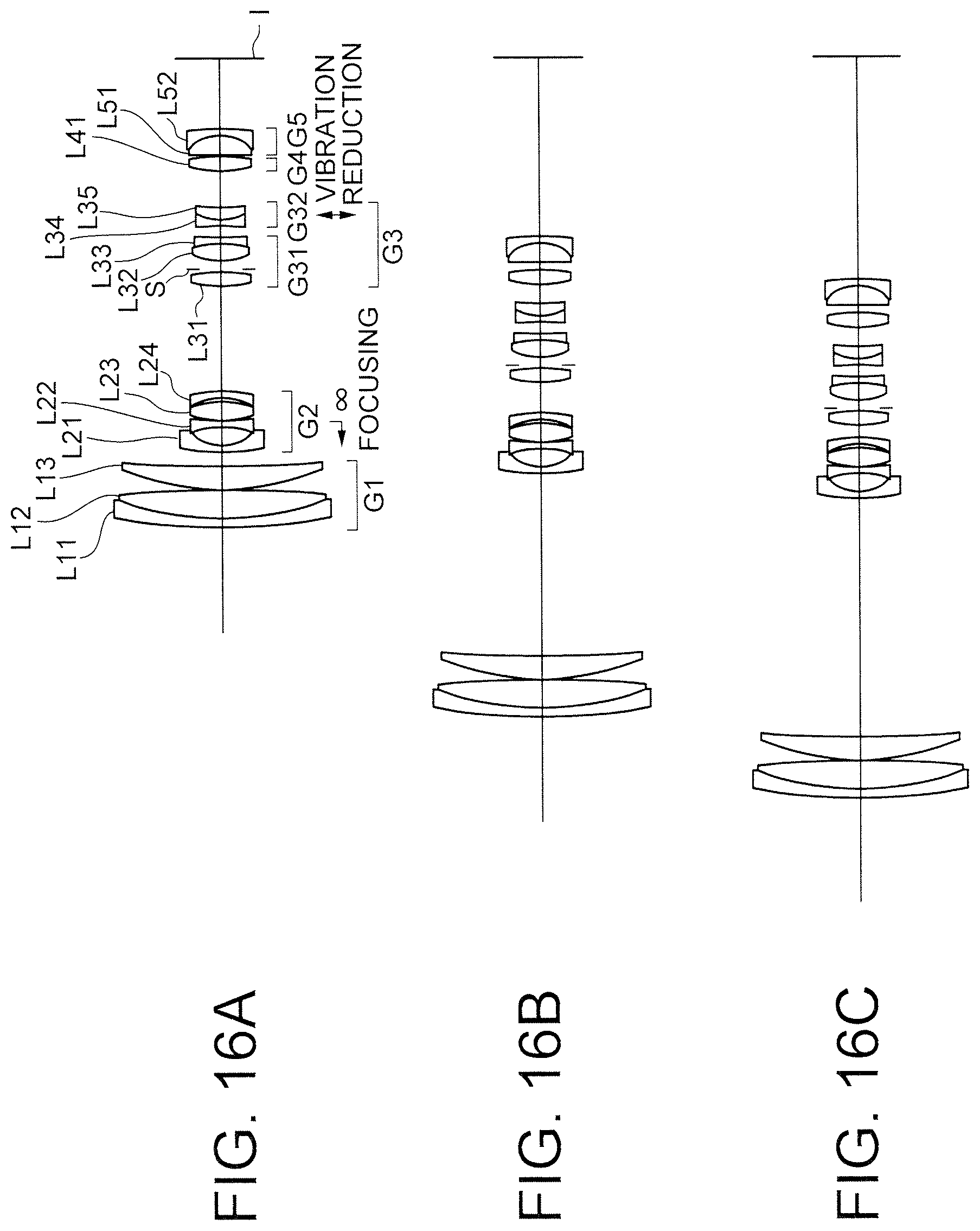 Patent US11782250 Figure 16 – Zooming optical system, optical apparatus and method for manufacturing zooming optical system