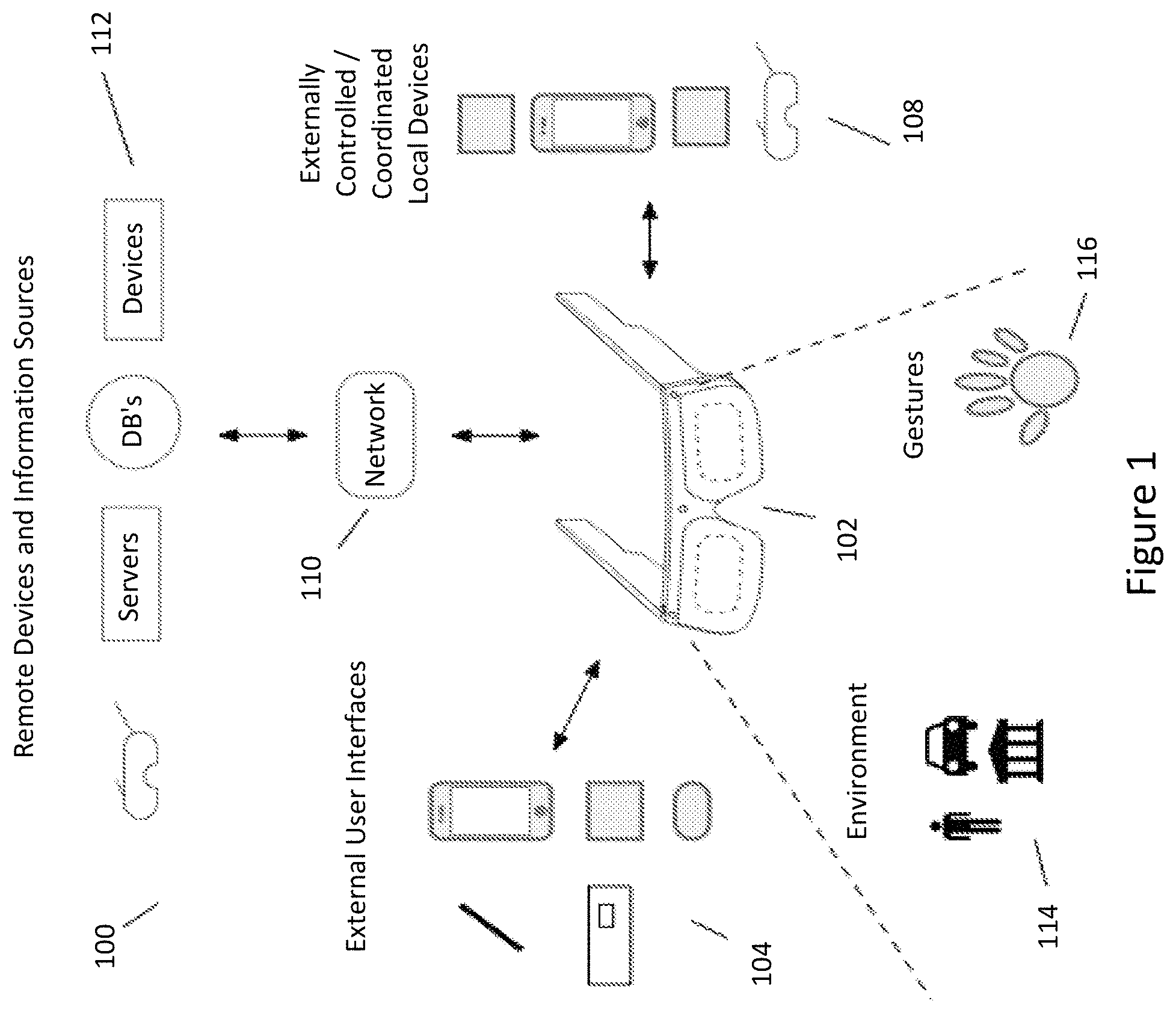 Patent US11782274 — Stray light suppression for head worn computing — Figure 1