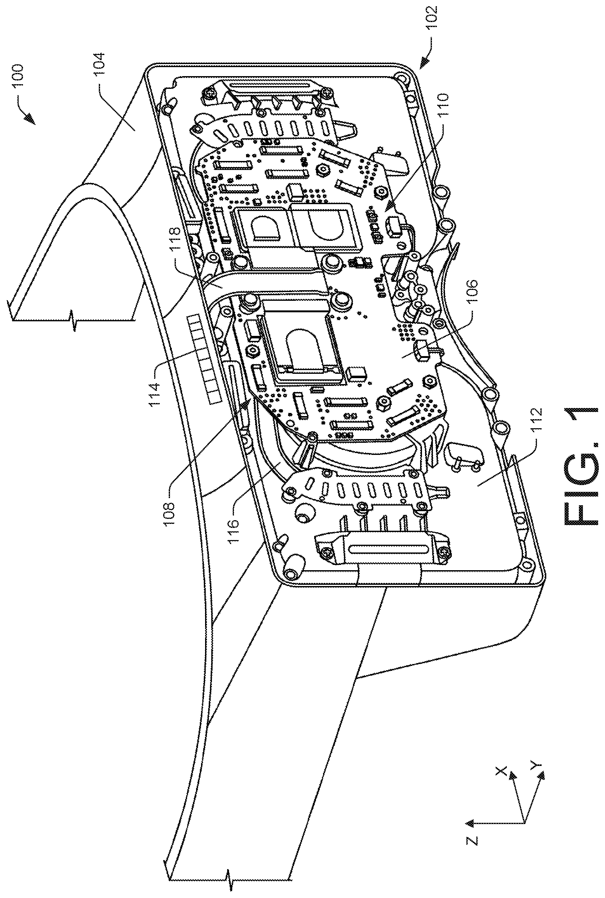 Patent US11782281 — Thermal management system for electronic device — Figure 1