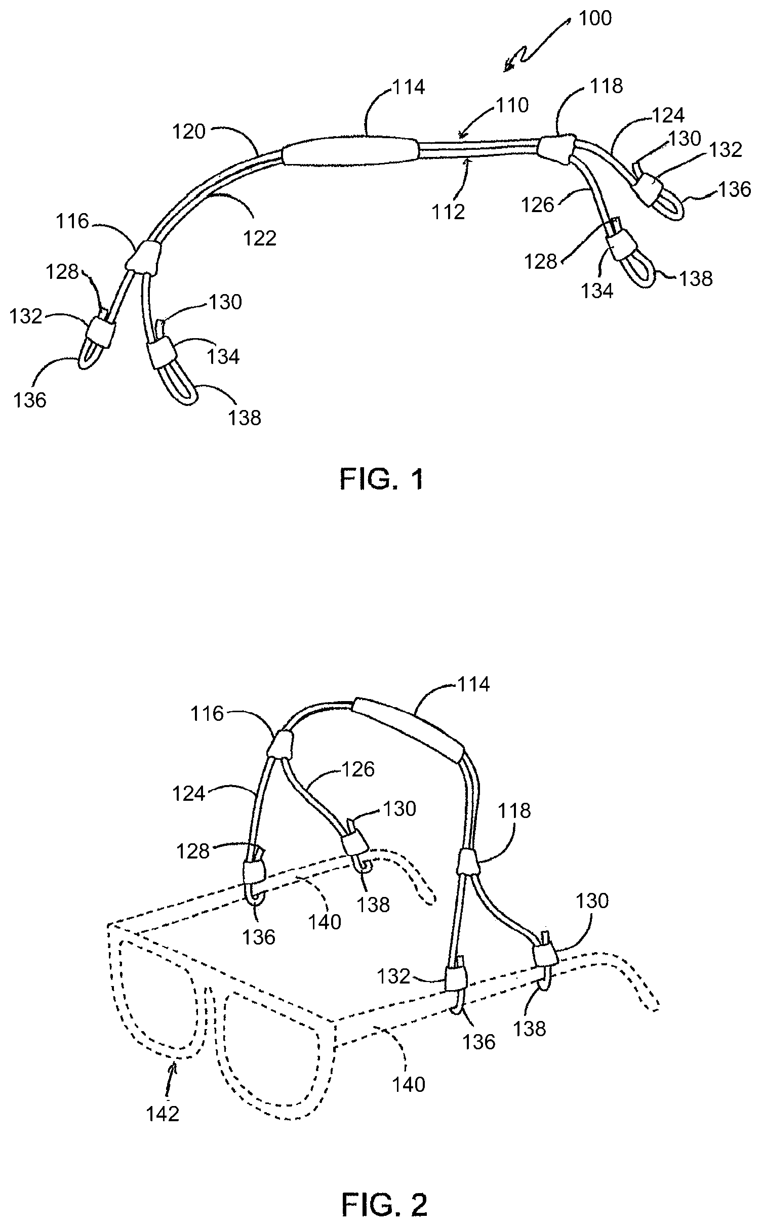 Patent US11782291 — Eyeglasses retainer headband — Figure 1