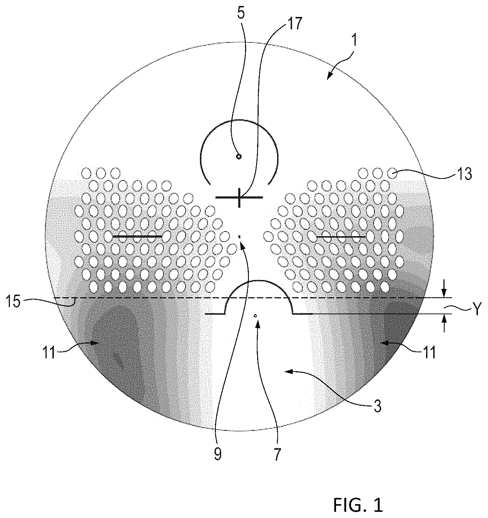 Patent US11782293 — Progressive addition lens for myopia control and method of manufacturing the same — Figure 1