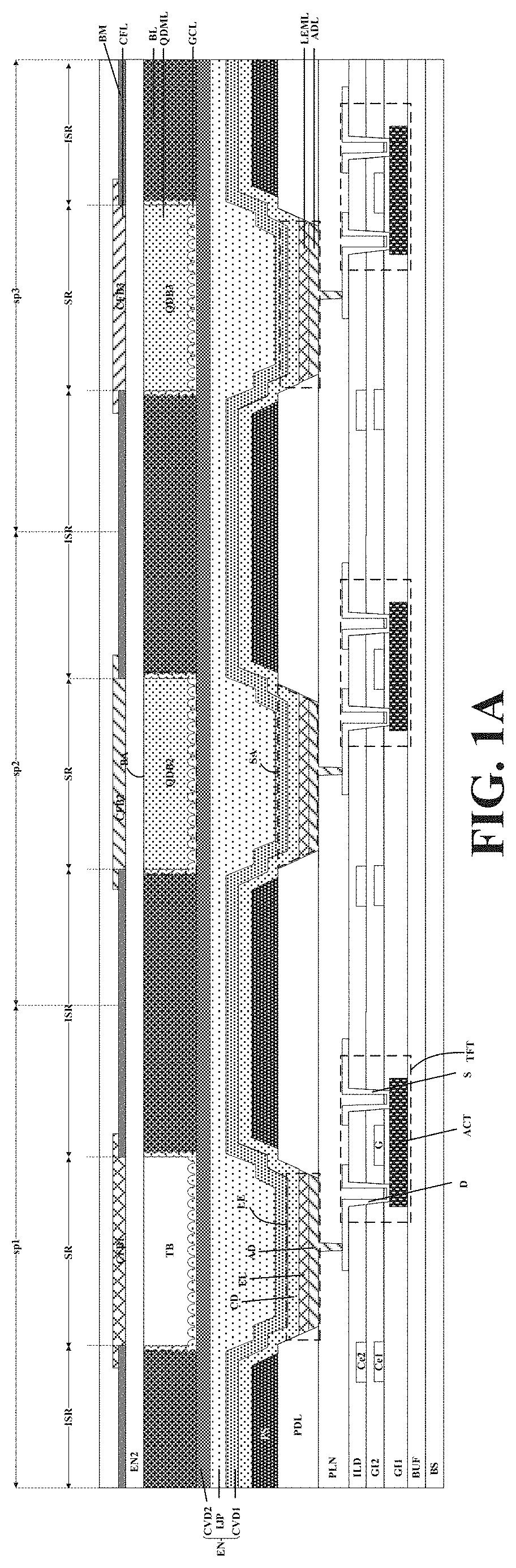 Patent US11782304 Figure 1 – Display panel, display apparatus, method of fabricating display panel, and counter substrate