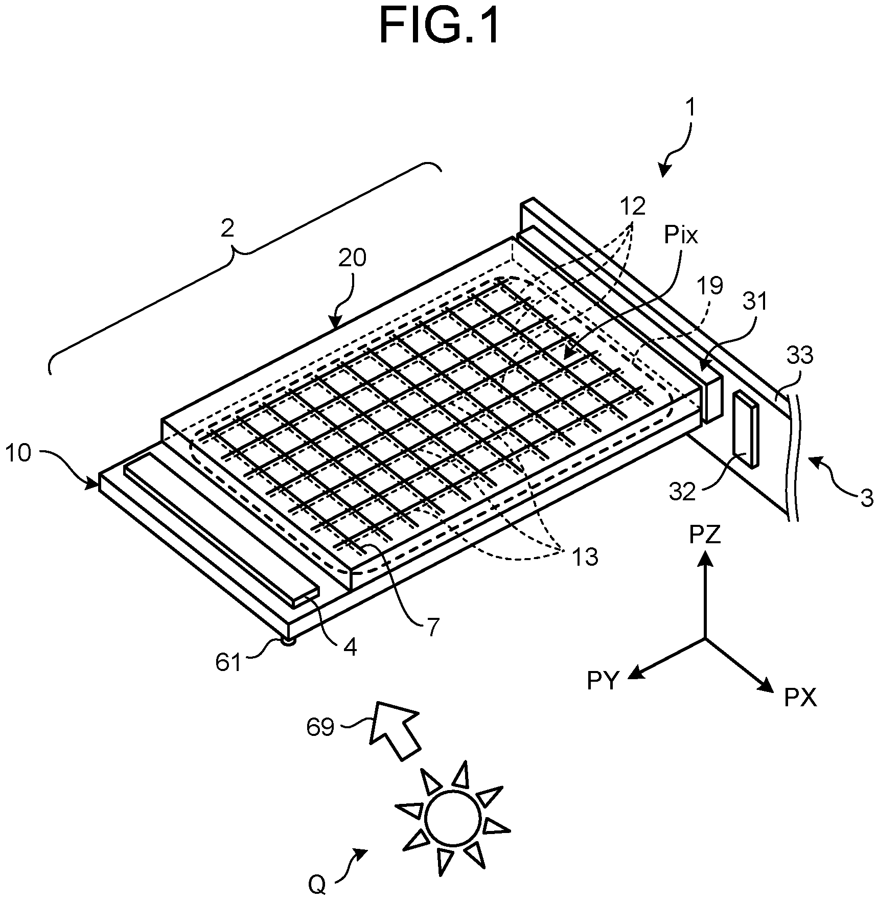 Patent US11782306 Figure 1 – Display device