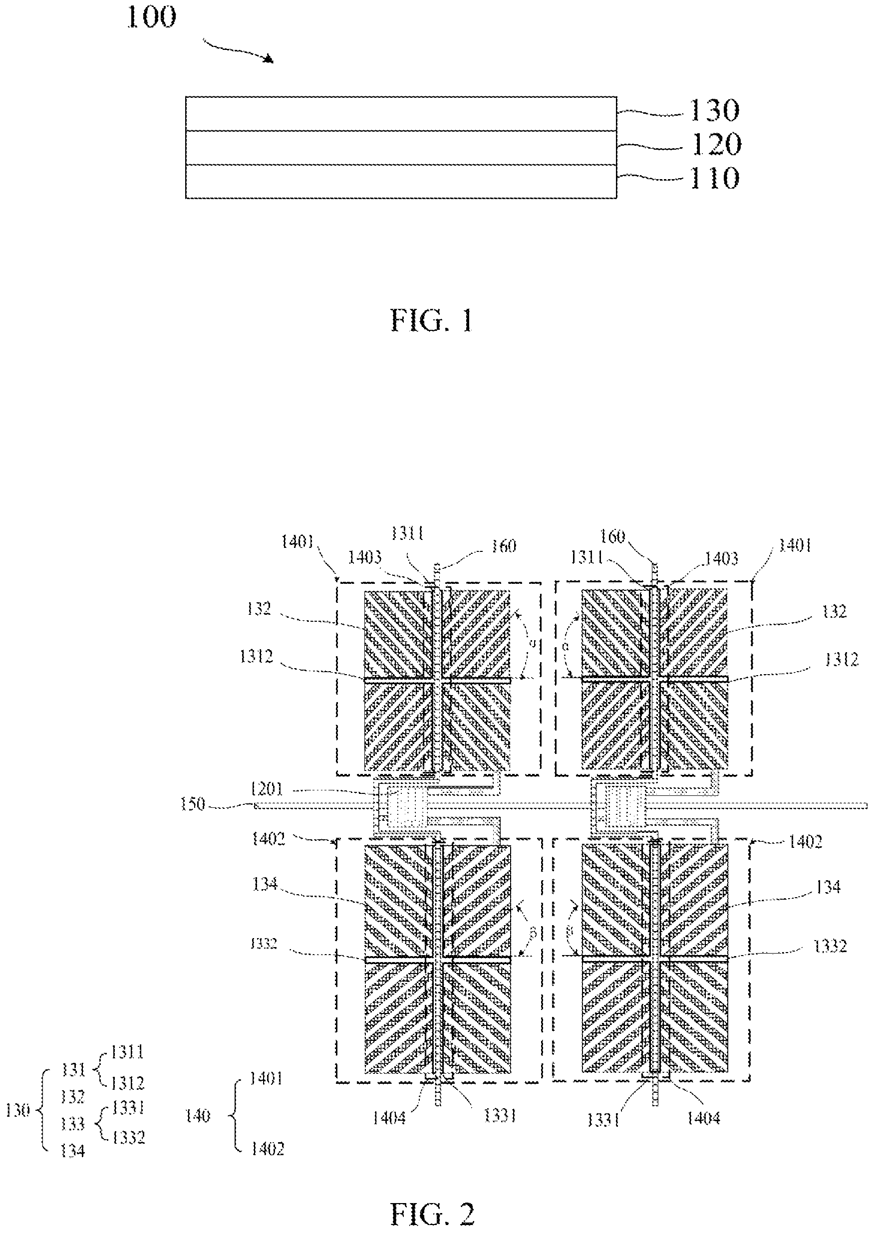 Patent US11782317 — Array substrate and liquid crystal display panel — Figure 1