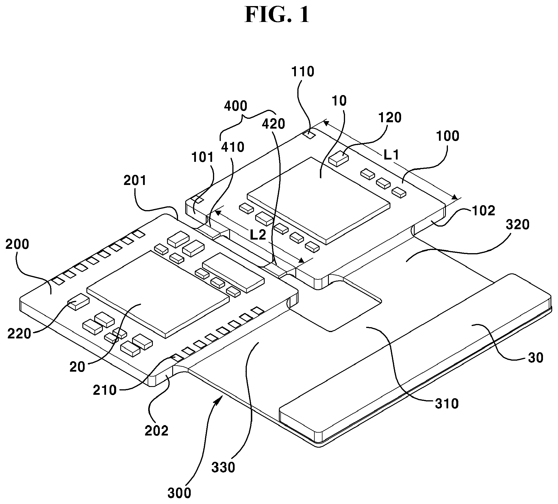 Patent US11782329 — Camera module, dual camera module, optical device, and method for manufacturing dual camera module — Figure 1