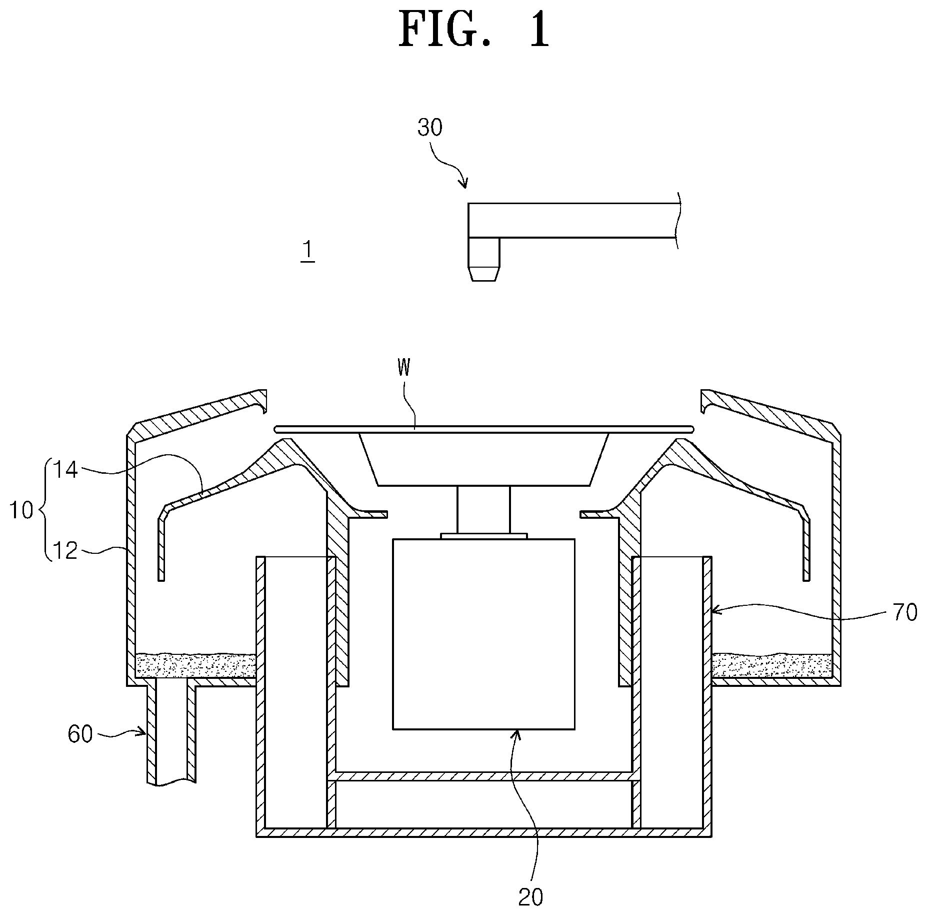 Patent US11782348 Figure 1 – Apparatus for treating substrate