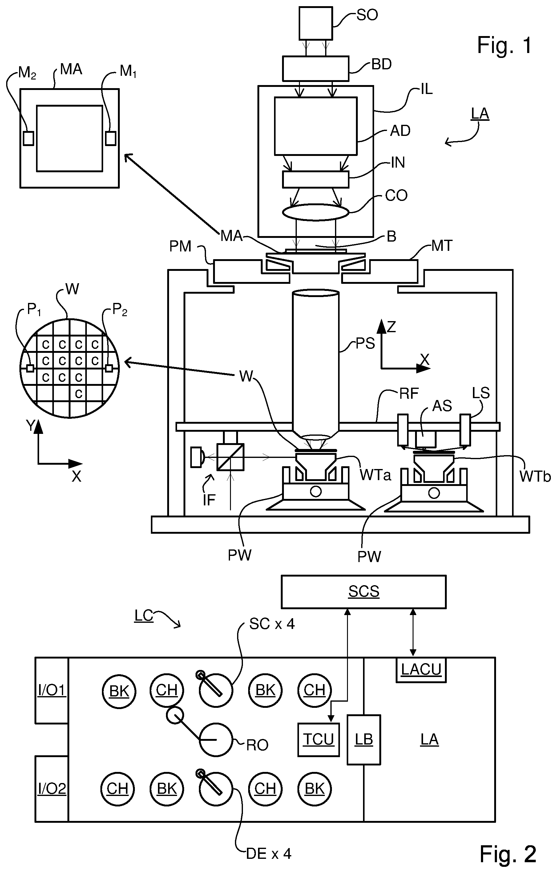 Patent US11782351 — Metrology device and detection apparatus therefor — Figure 1