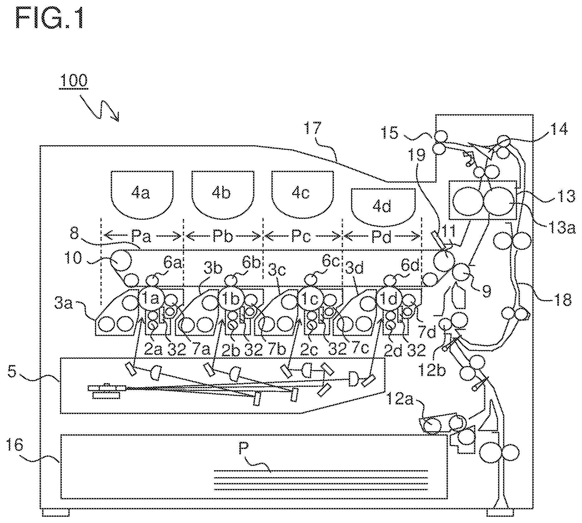 Patent US11782357 — Developing device and image forming apparatus including the same — Figure 1