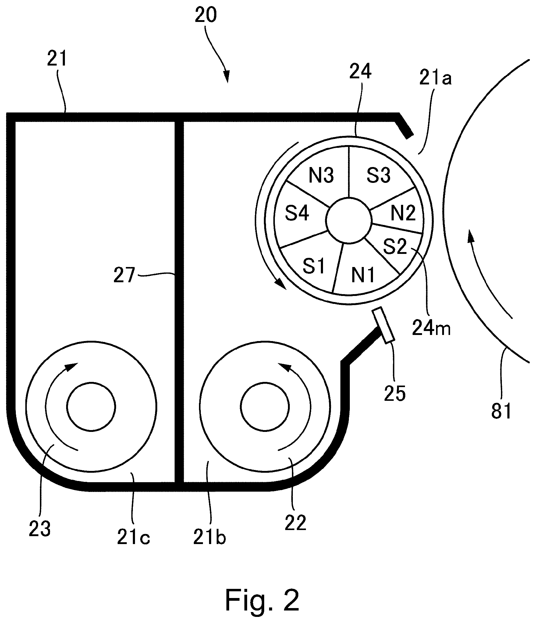 Patent US11782362 Figure 2 – Developing device