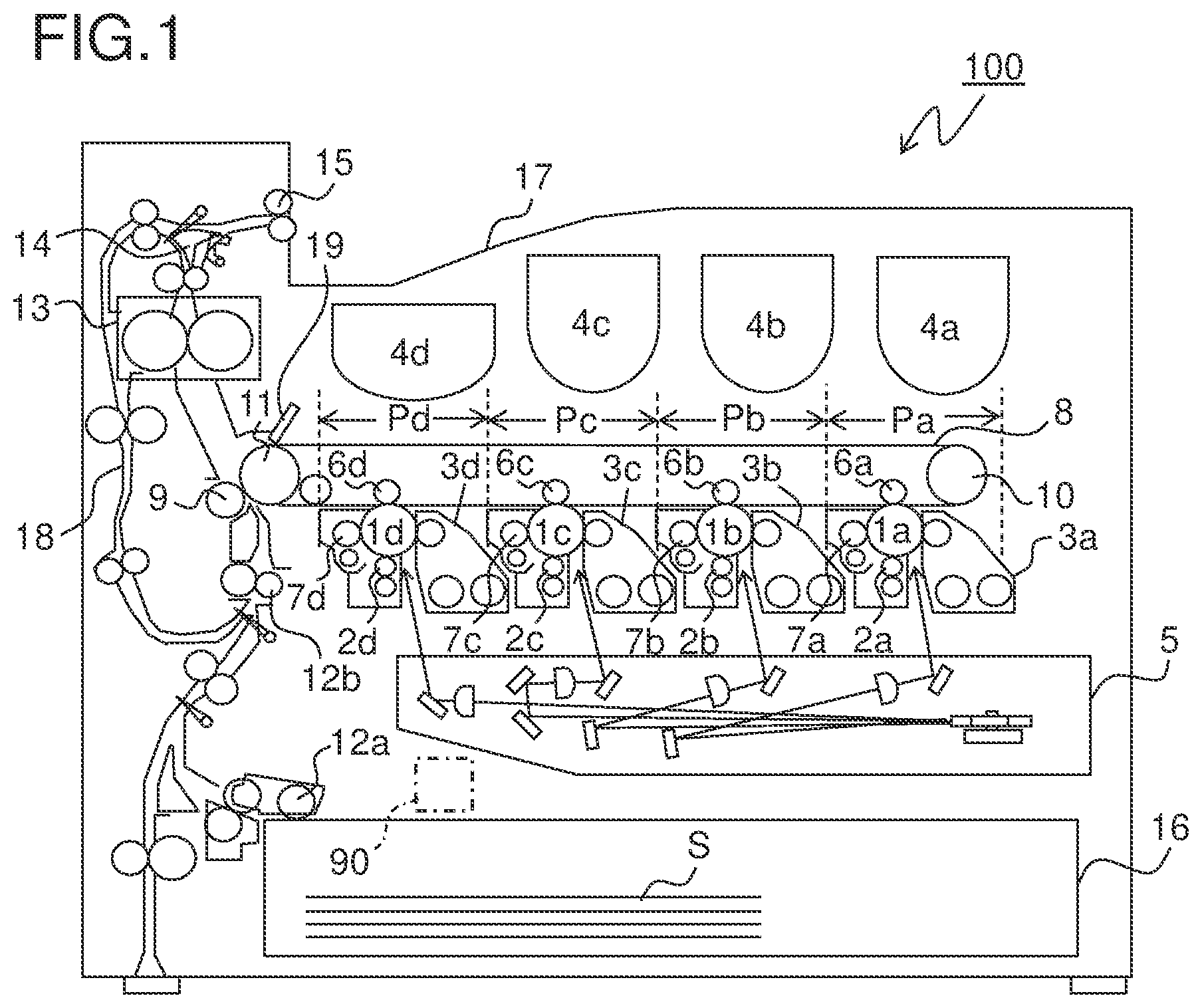Patent US11782369 — Fixing device and image forming apparatus therewith — Figure 1